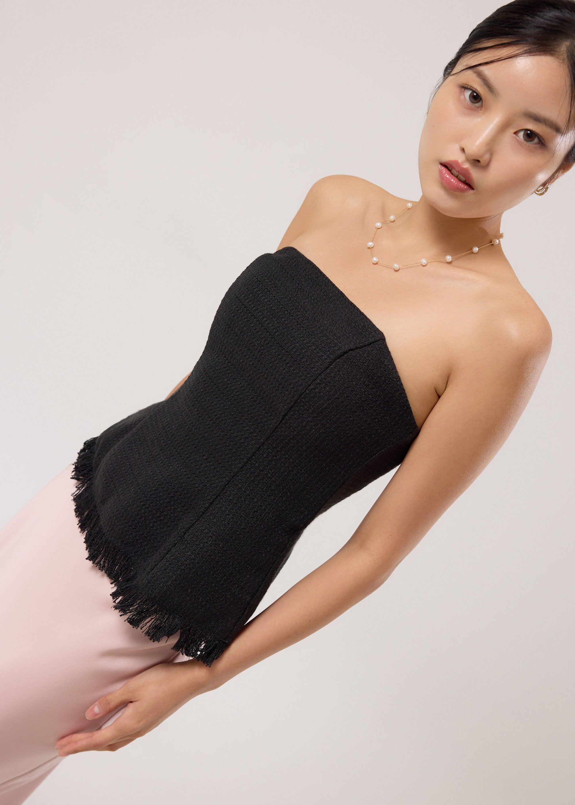 BraFree by LB Lia Tweed Tube Peplum Top Love, Bonito 
BraFree by LB Lia Tweed Tube Peplum Top Love, Bonito