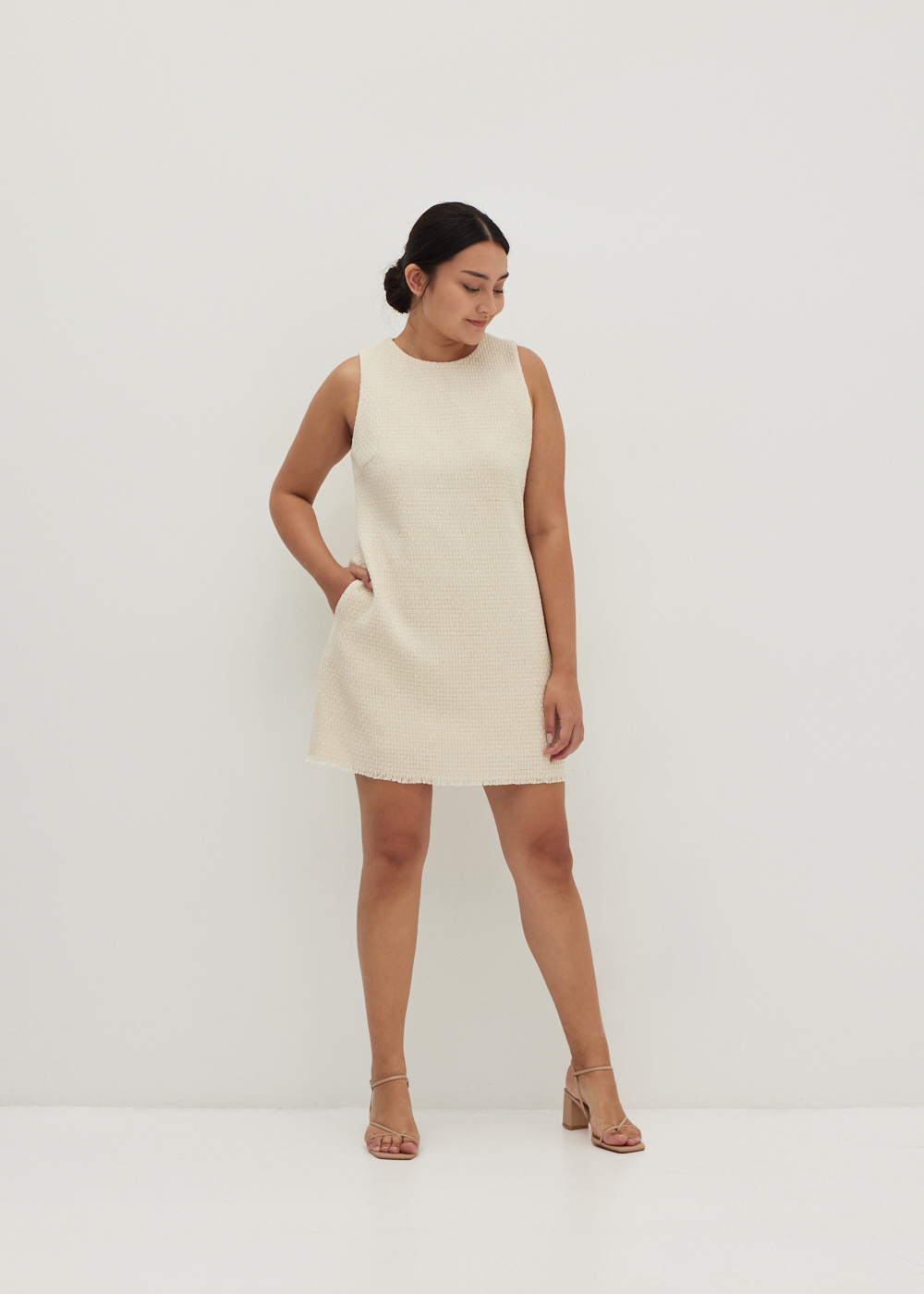 

Sallie Tweed Shift Mini Dress-279-XXS
