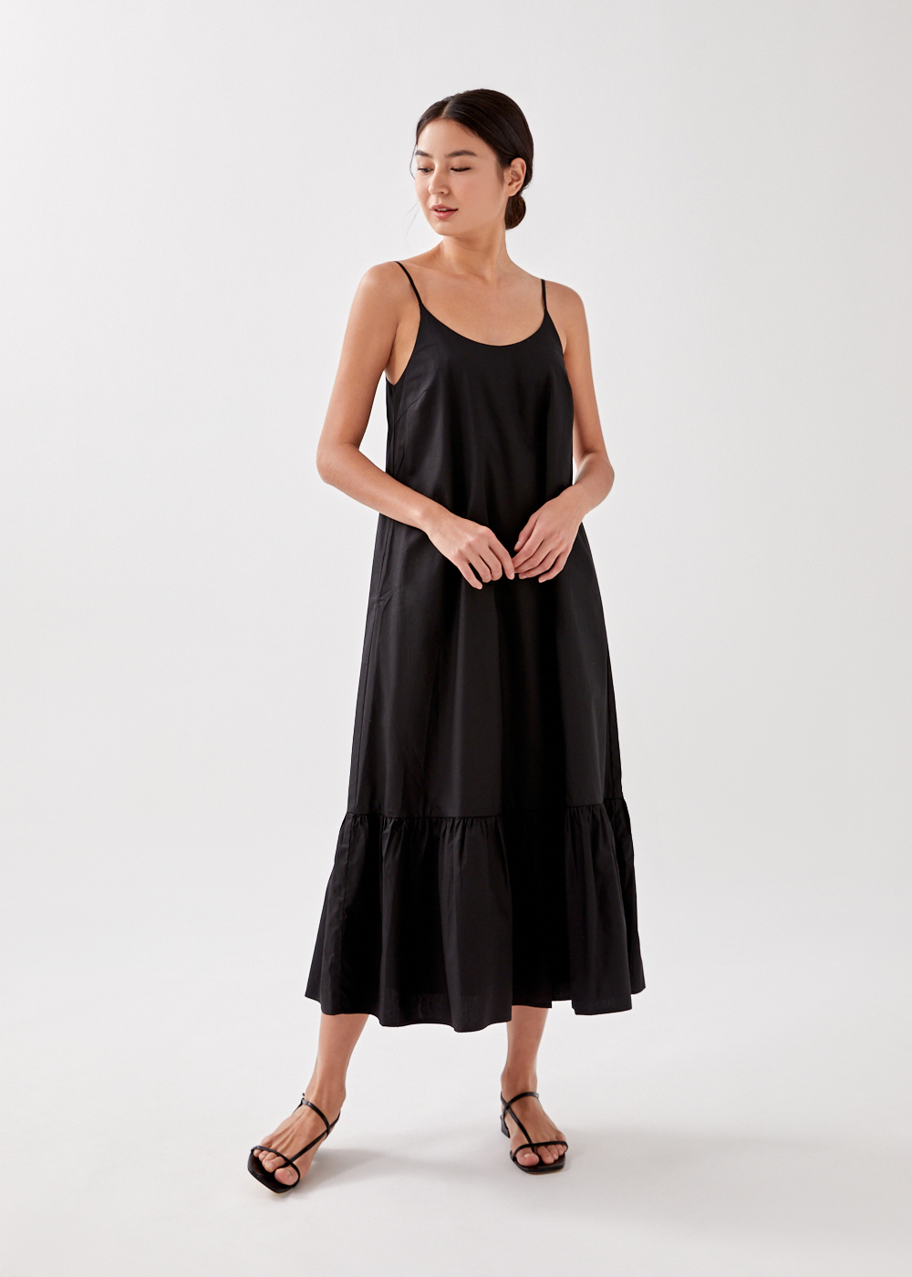 

Philippa Cotton Ruffle Maxi Dress-014-XXS