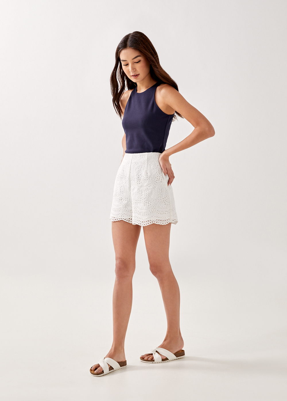 Jianna Cut In Jersey Tank Top-052-XS