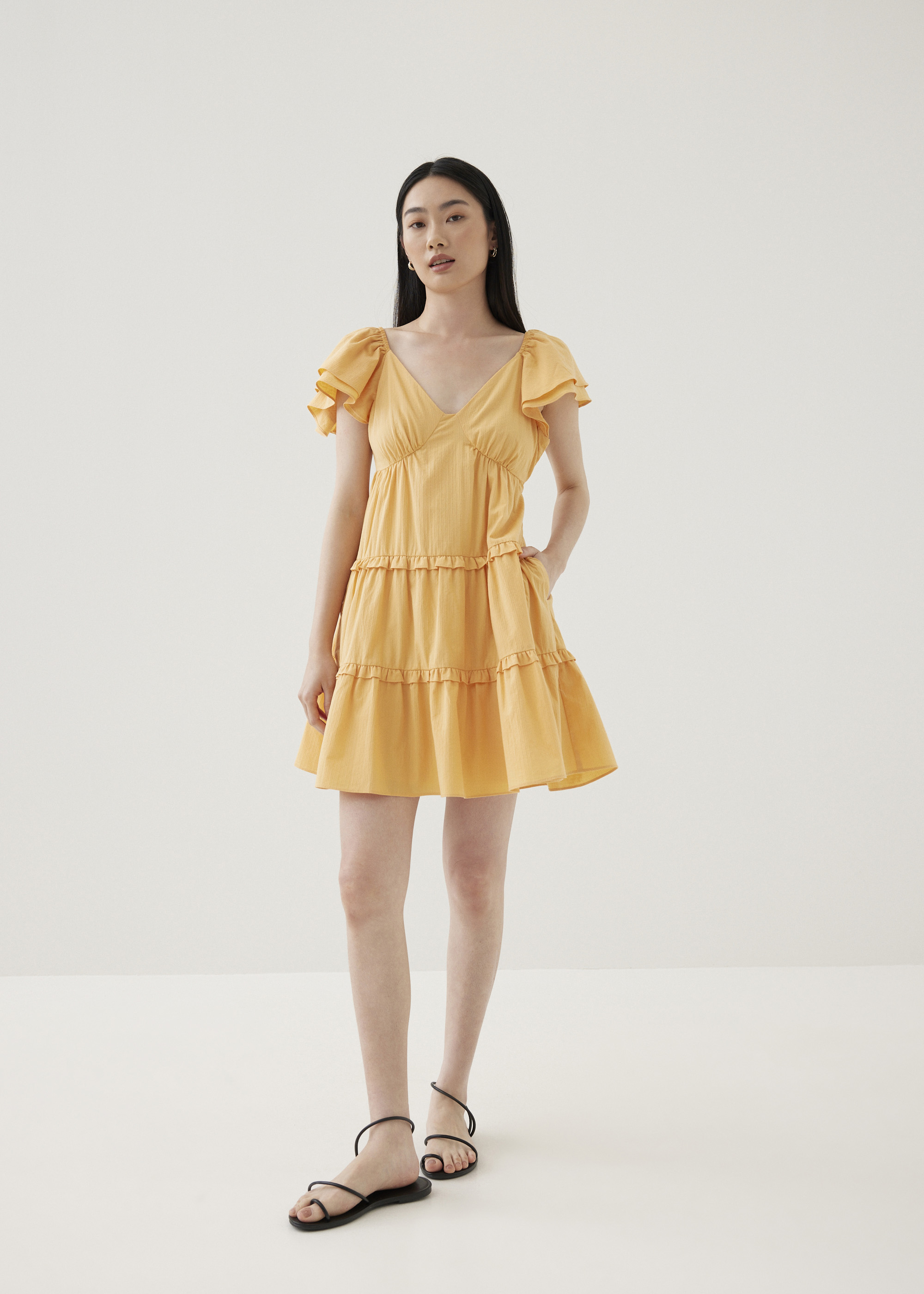

Elayne Cotton Flare Mini Dress-251-M
