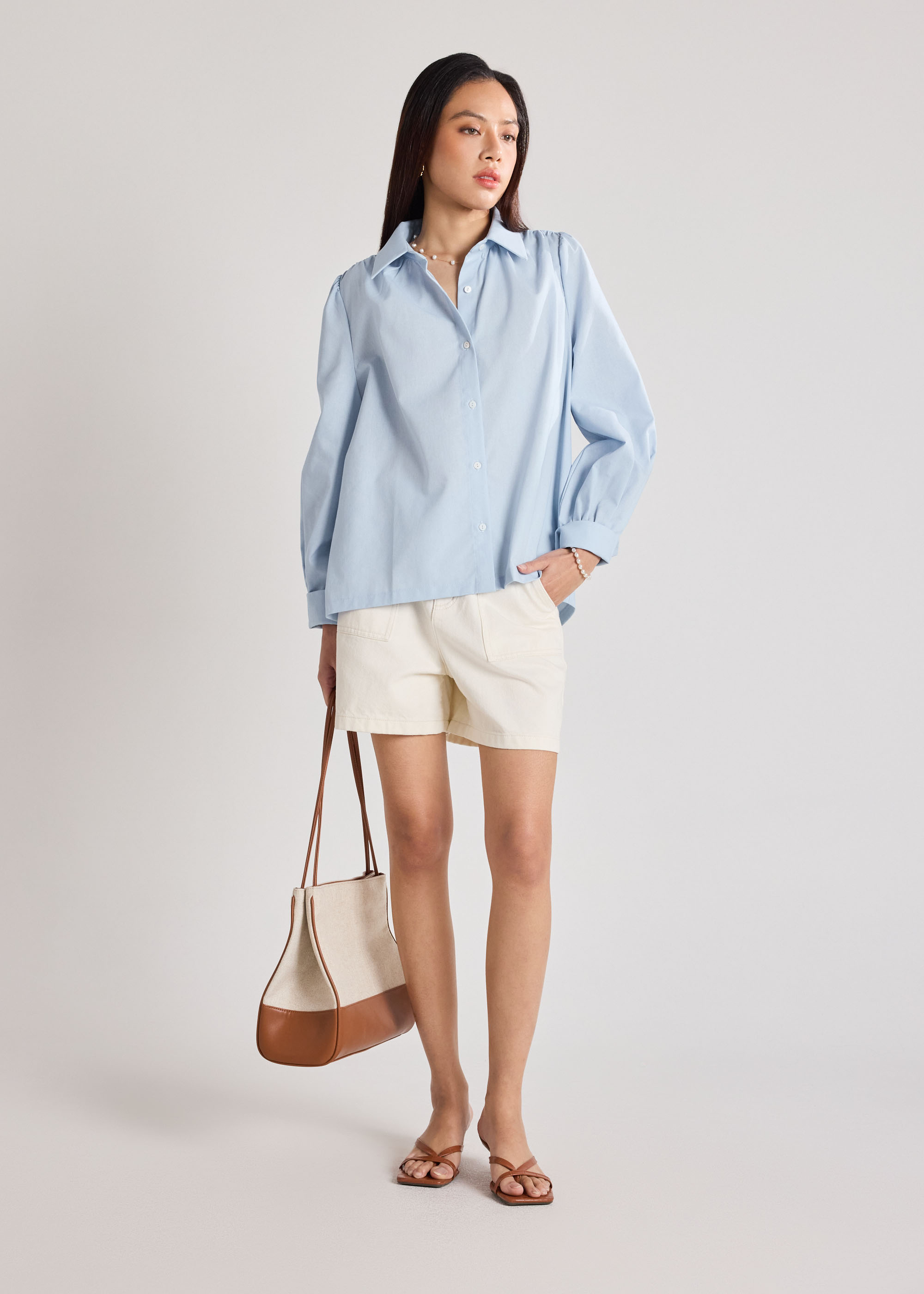 RuchedReady® Poet Sleeve Shirt Love, Bonito