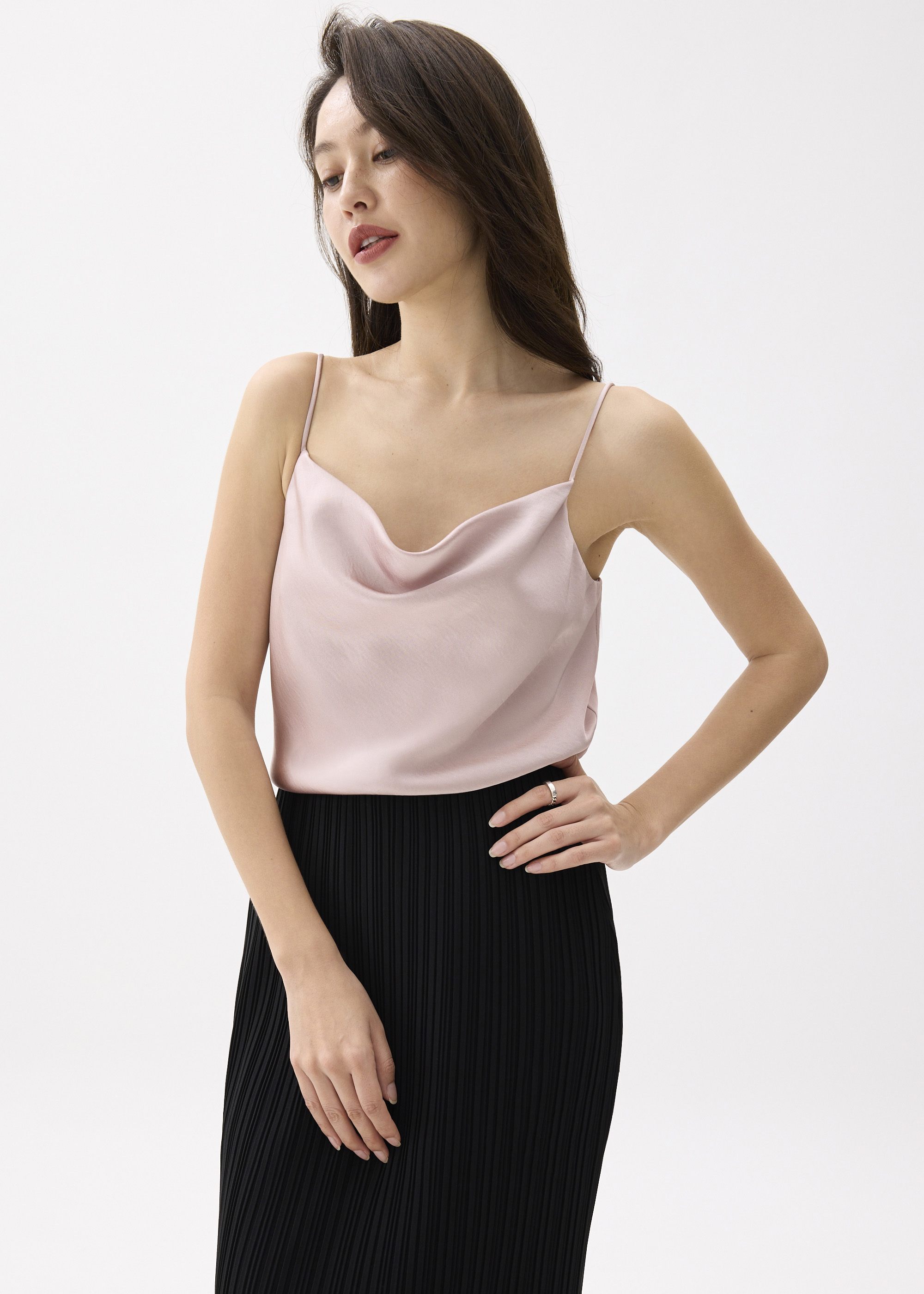 

Sophia Cowl Neck Camisole Top-026-XL