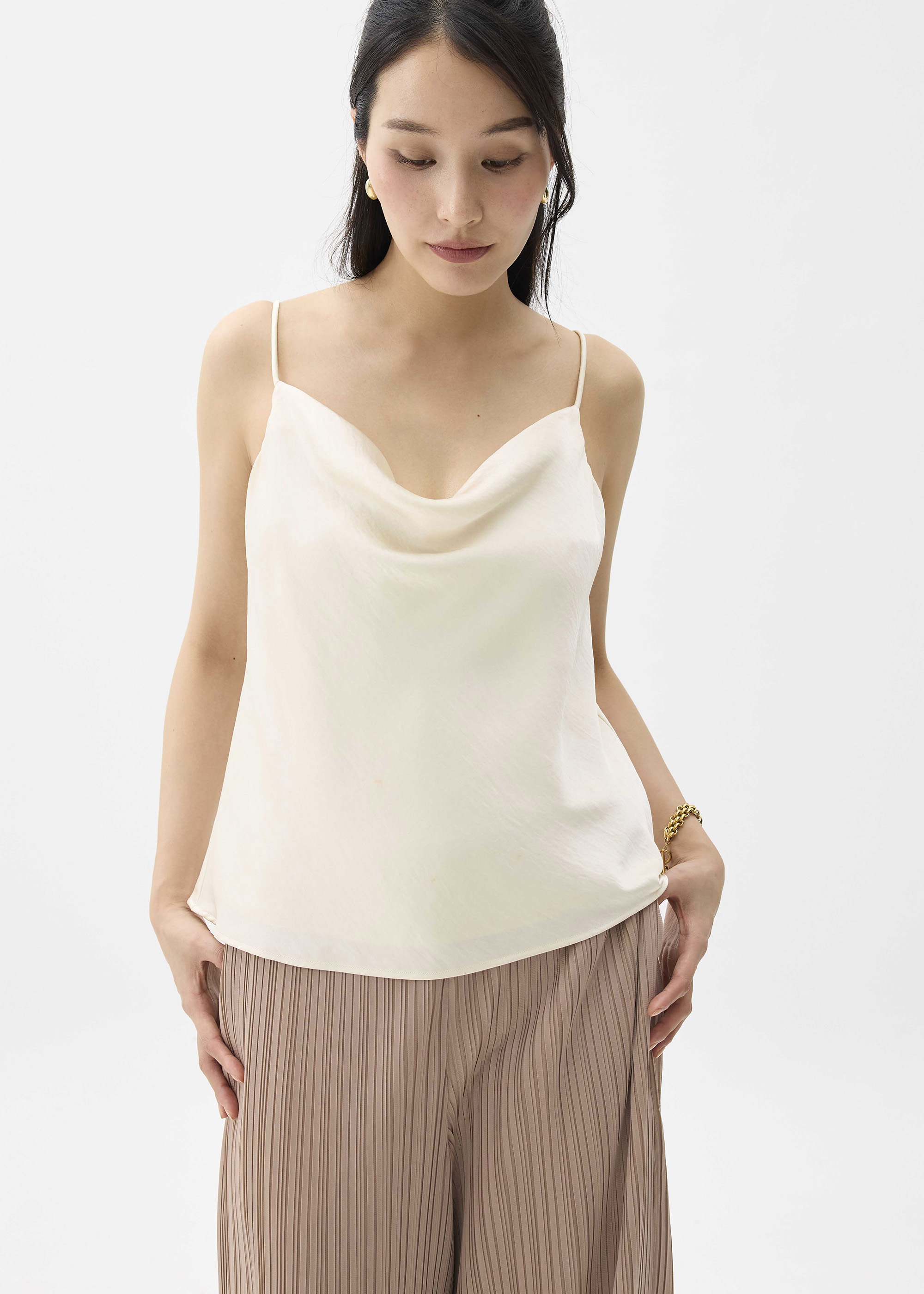 

Sophia Cowl Neck Camisole Top-035-M