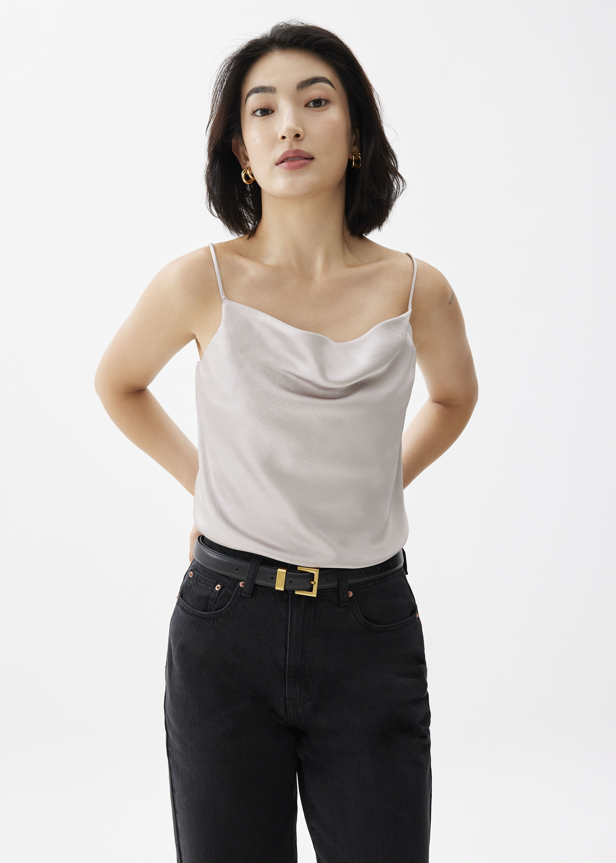 

Sophia Cowl Neck Camisole Top-061-XS