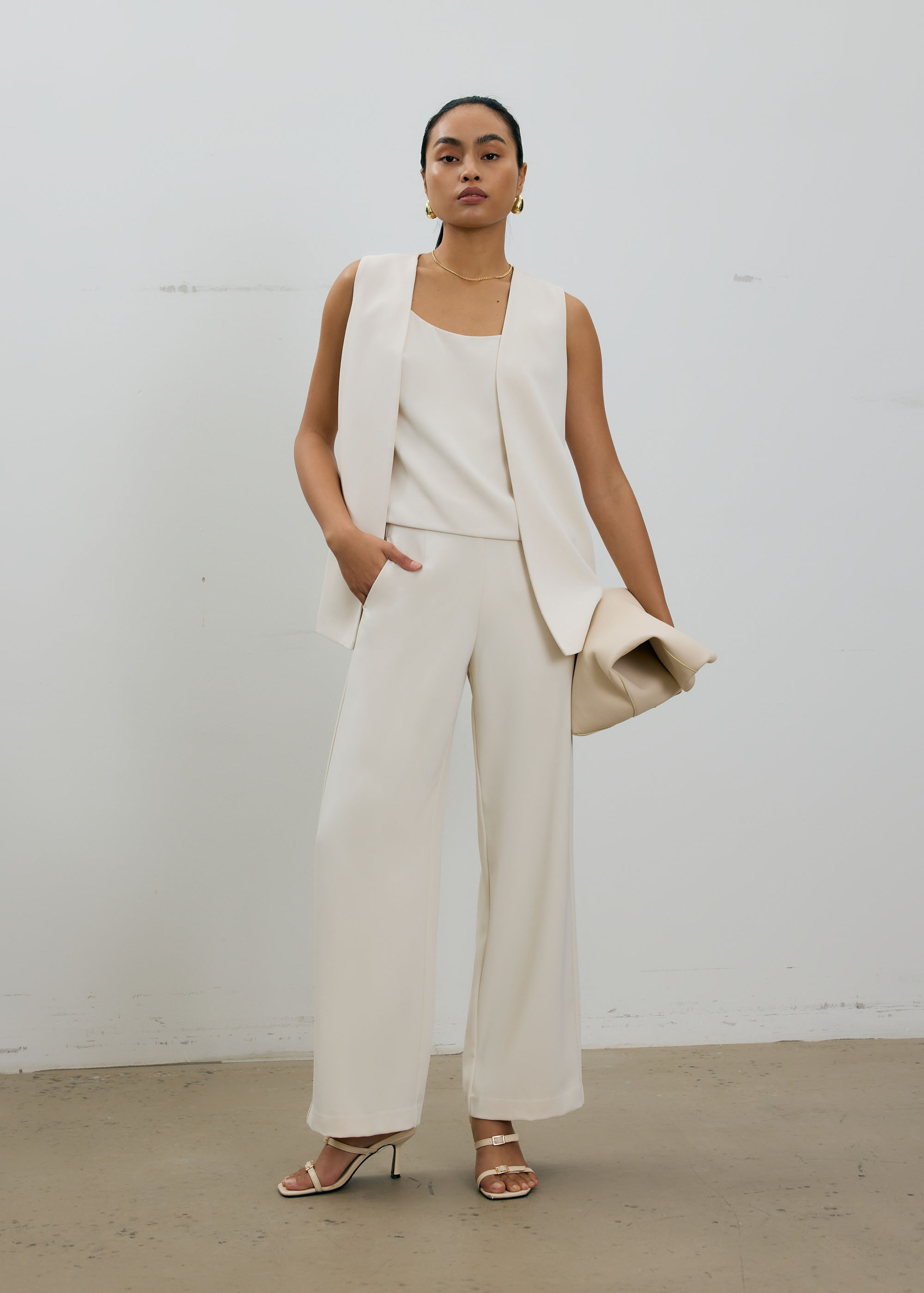 

Moira Detachable Tailored Vest Top-437-XXS