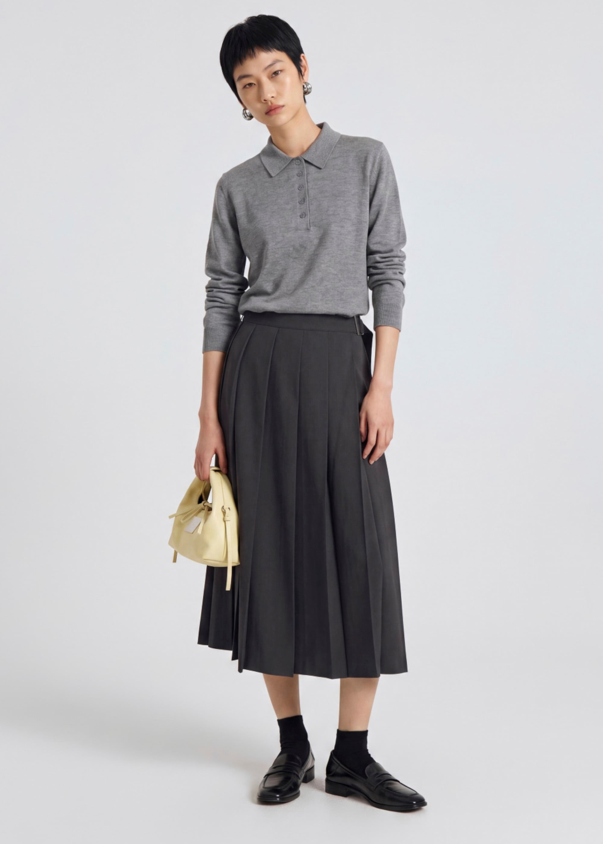 Multi-way Belted Pleated Midi Skirt Love, Bonito: retailer-supplied image
