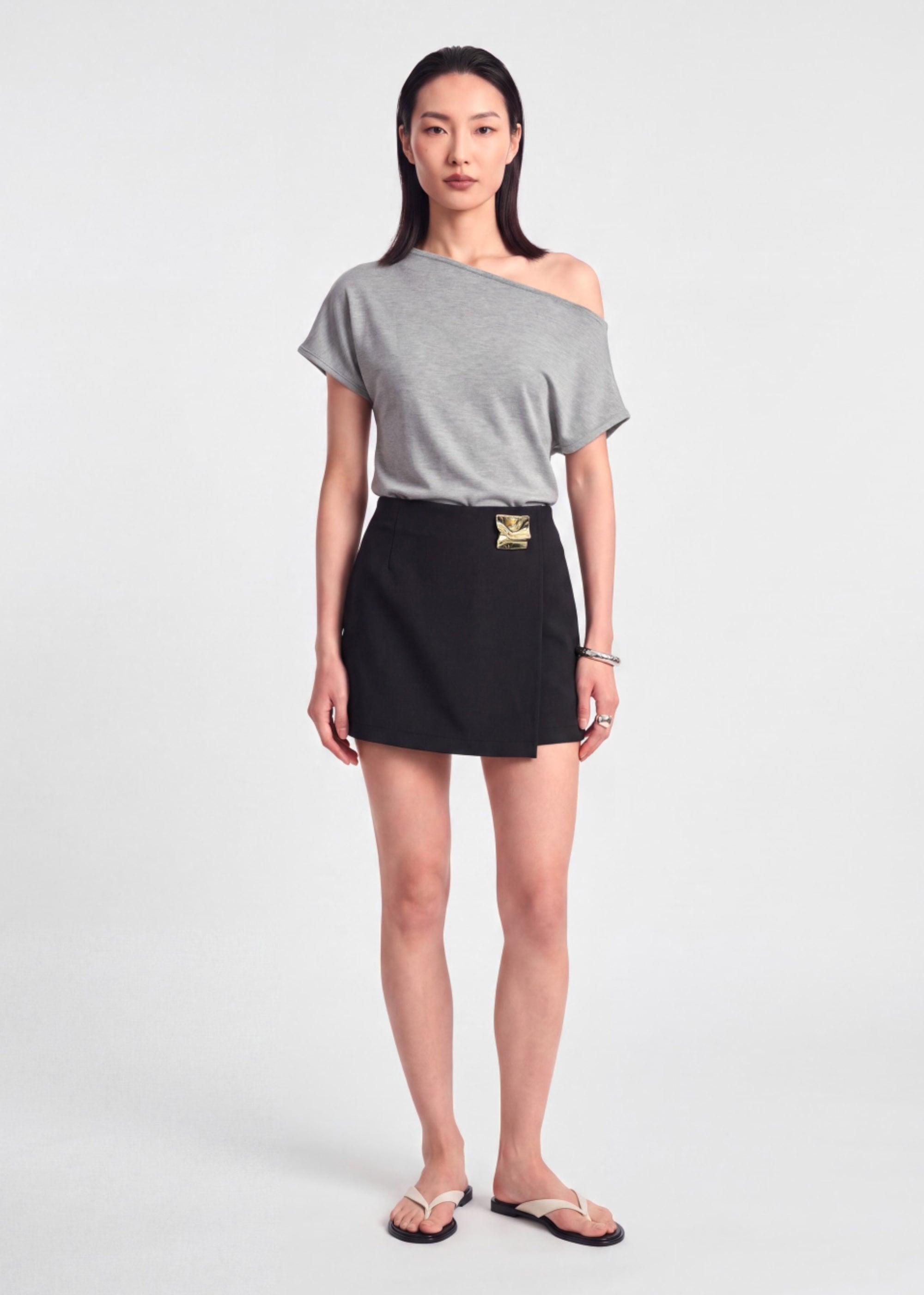 A-line Mini Skirt With Brooch Love, Bonito: retailer-supplied image