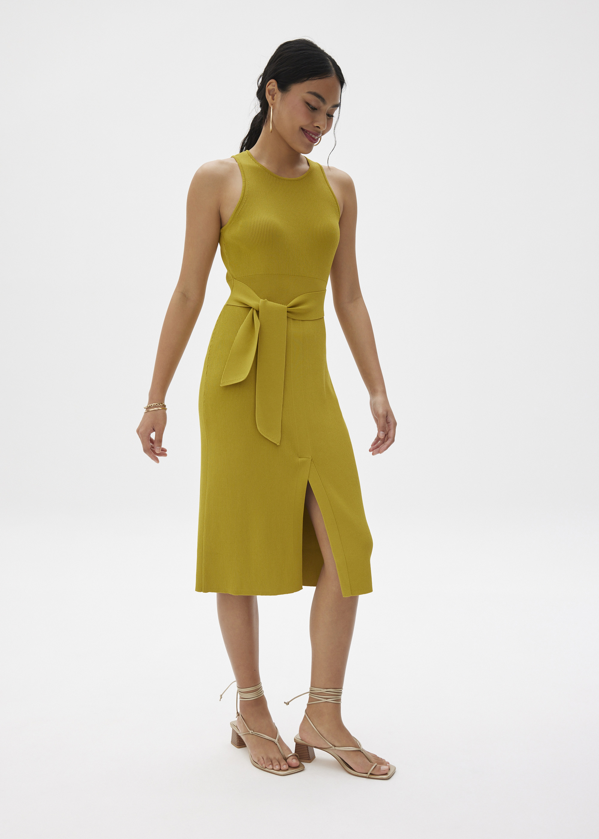 

Farah Ribbed Knit Midi Dress-253-XXS
