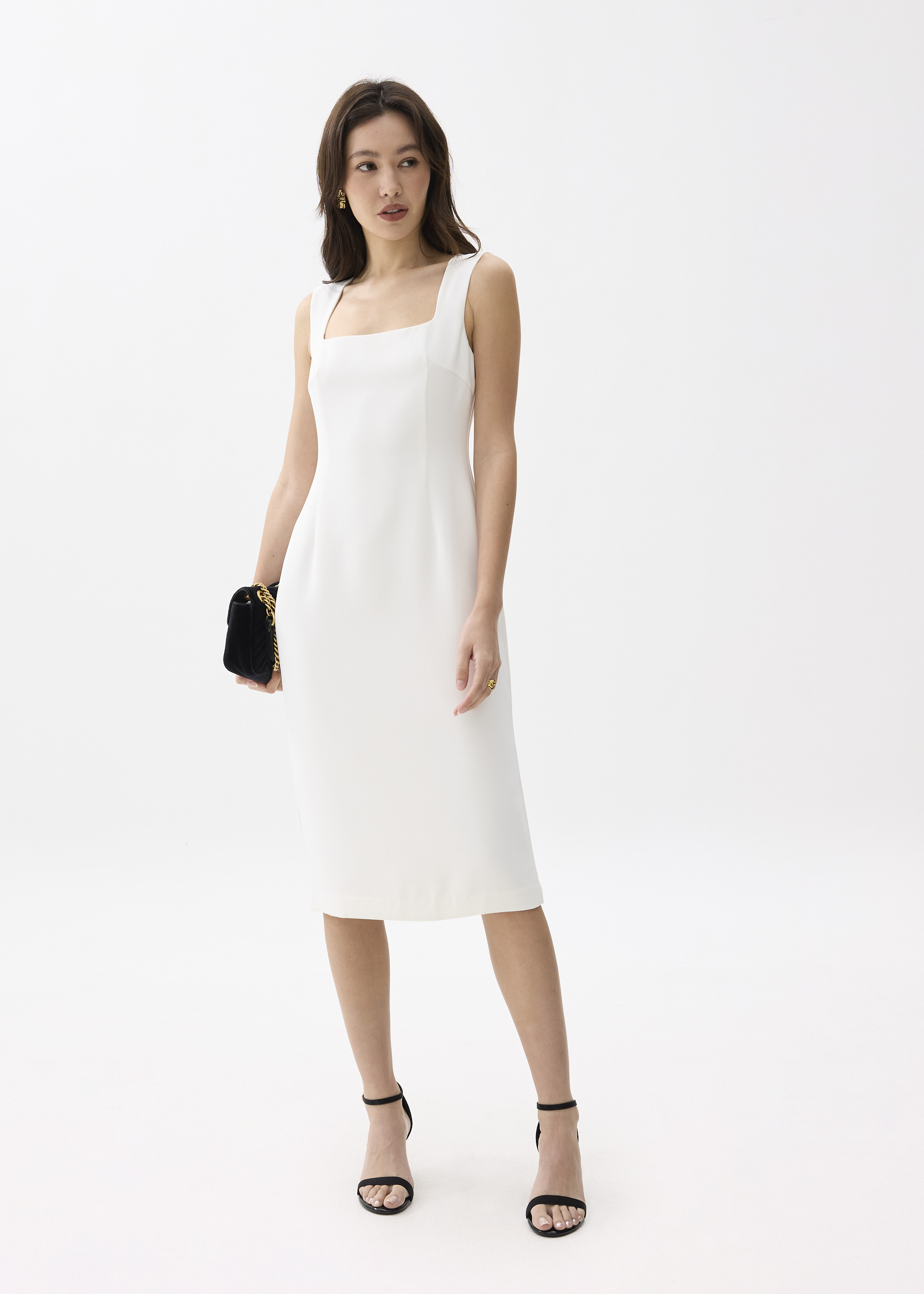 

Dahlia Square Neck Pencil Midi Dress-031-S