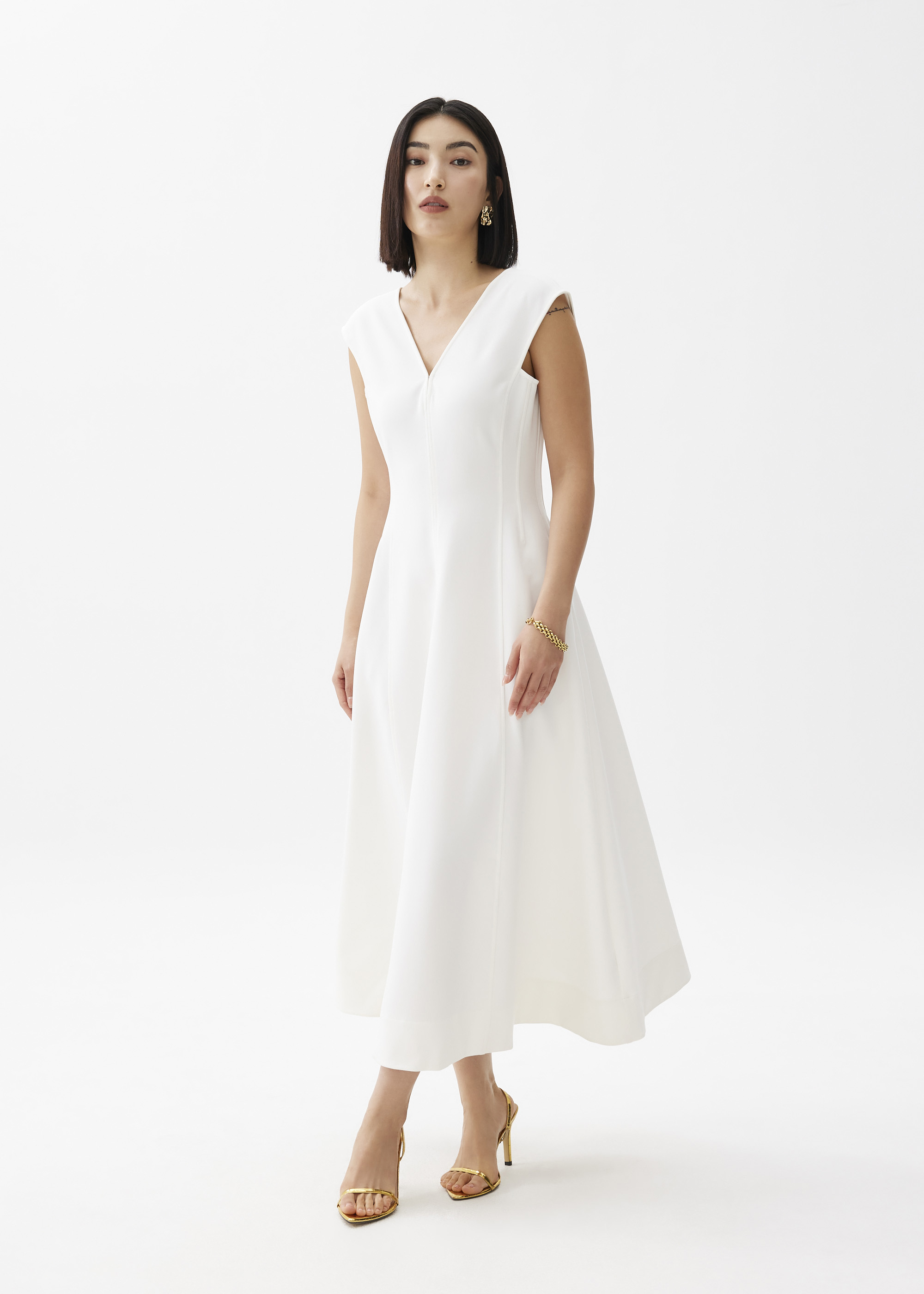 

Sofi V-neck Fit & Flare Midaxi Dress-031-M