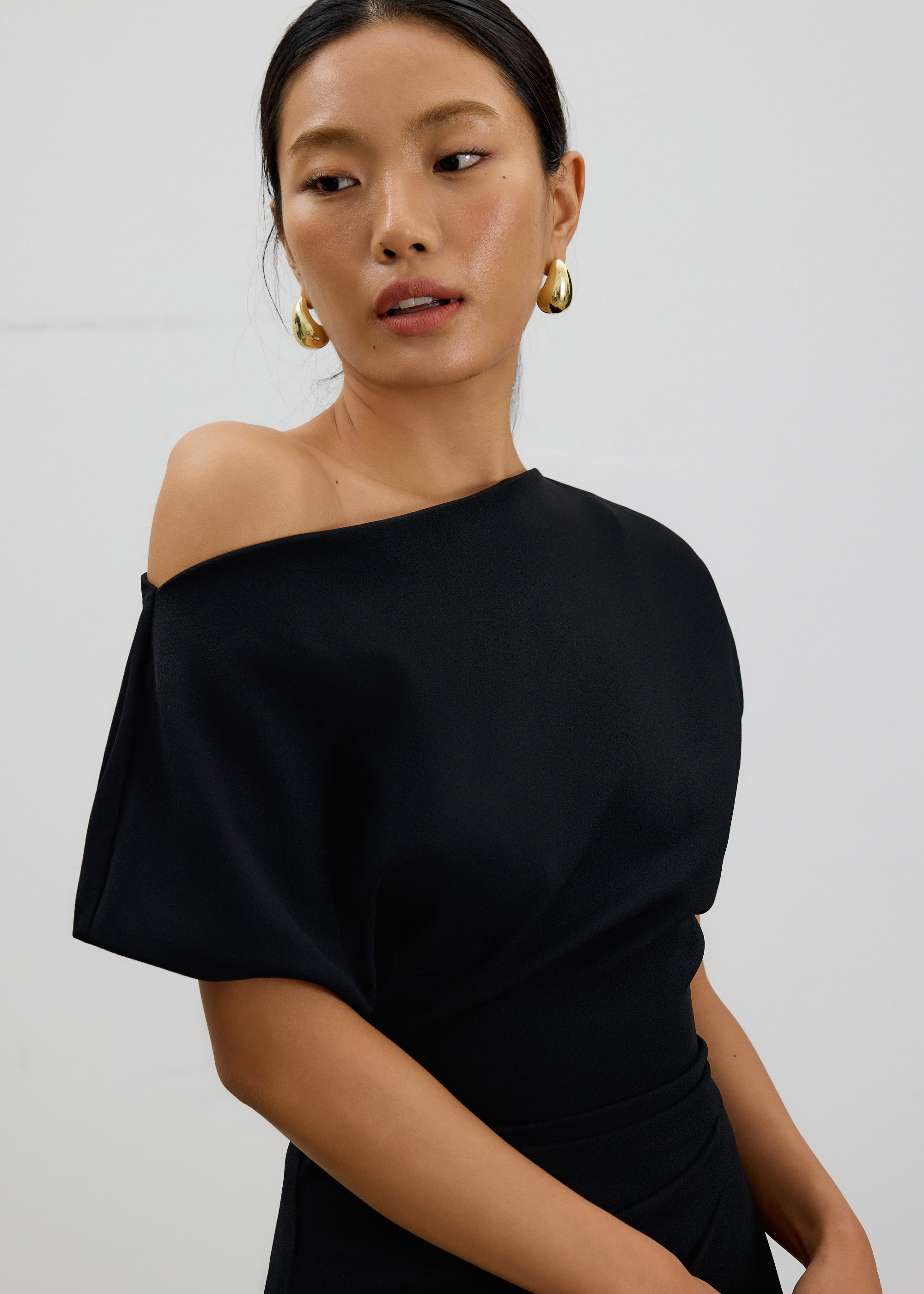

Amala Multi-way Drape Midi Dress-014-S
