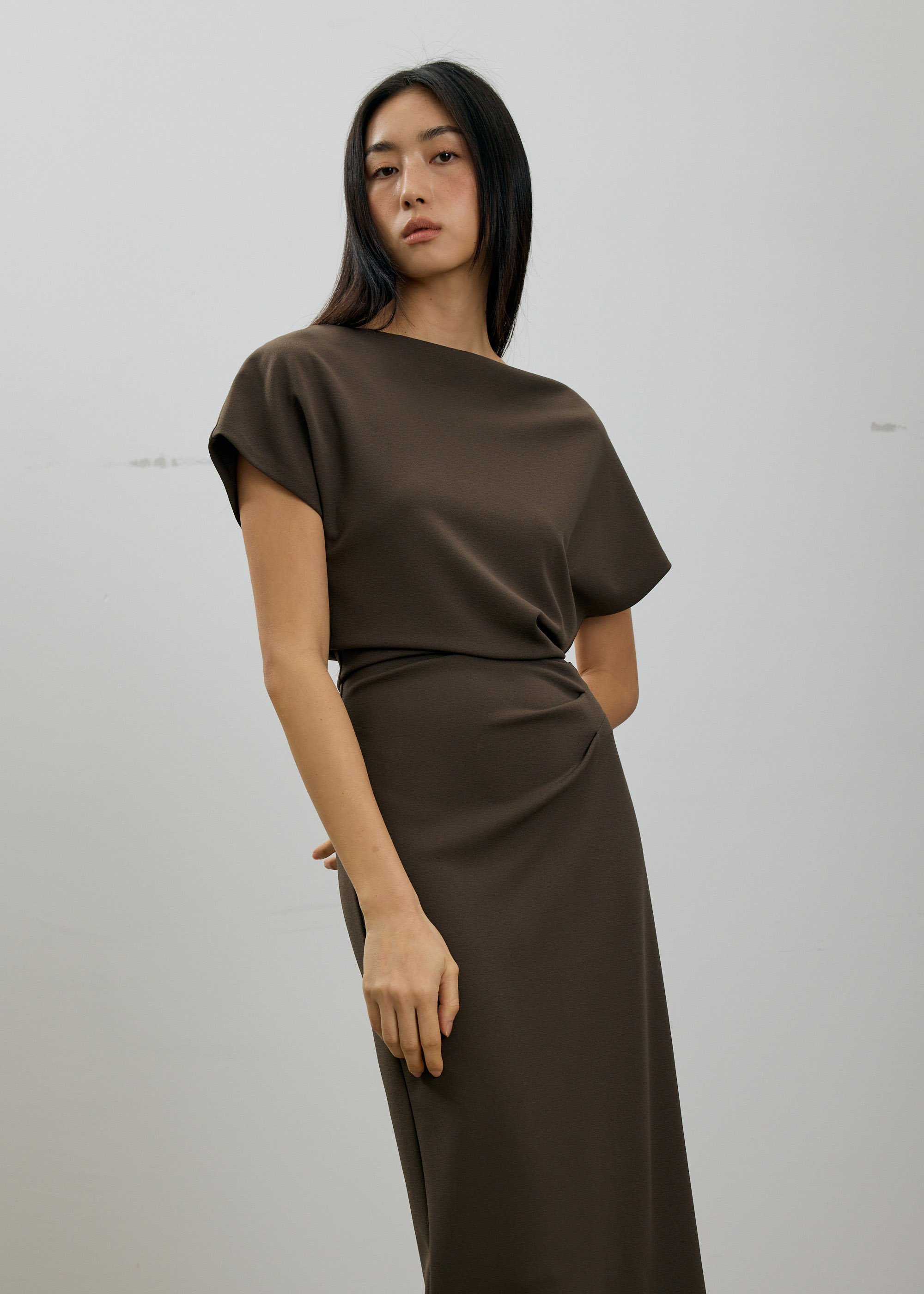 

Amala Multi-way Drape Midi Dress-269-S