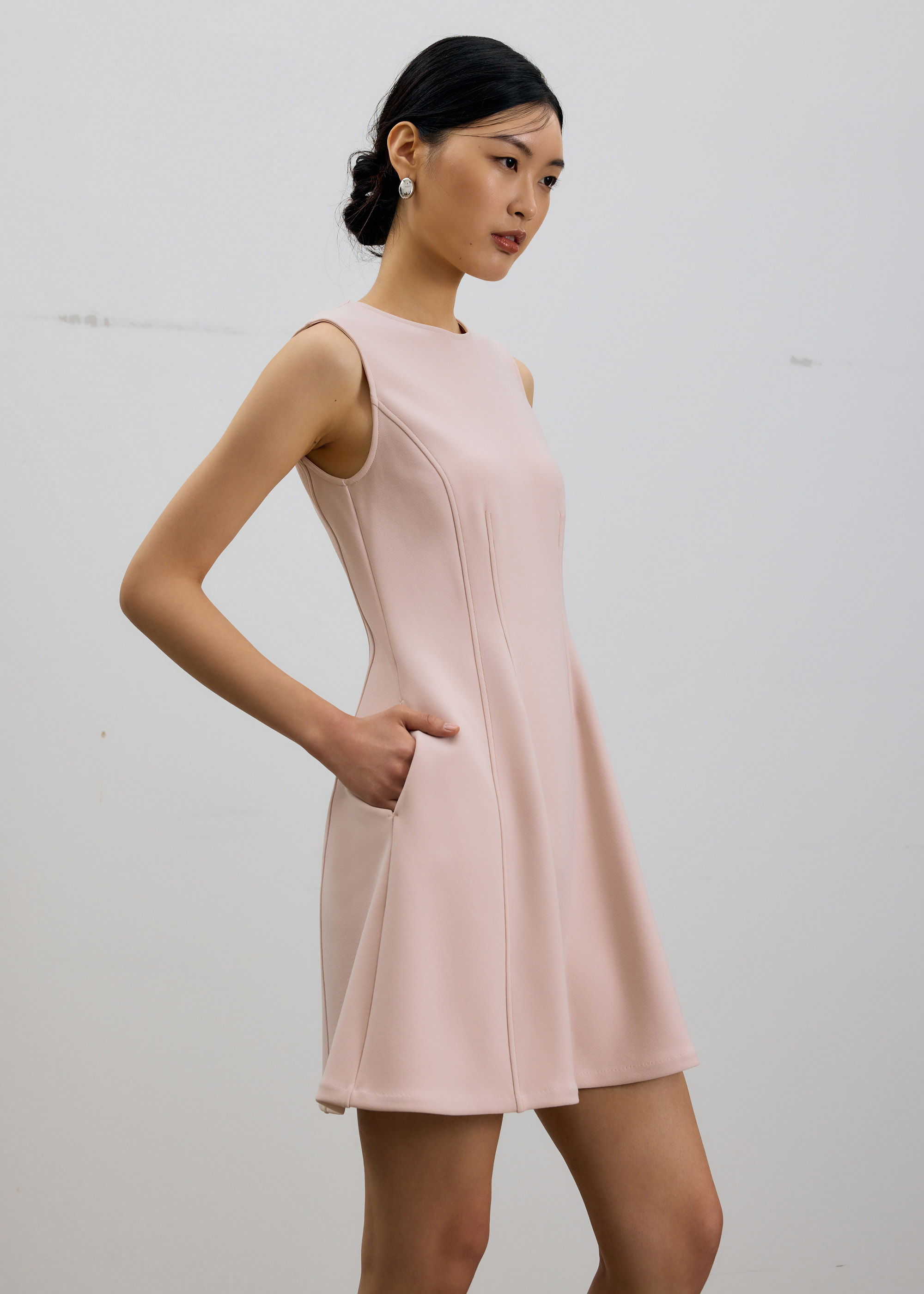 

Hera Classic Panelled A-line Mini Dress-025-M