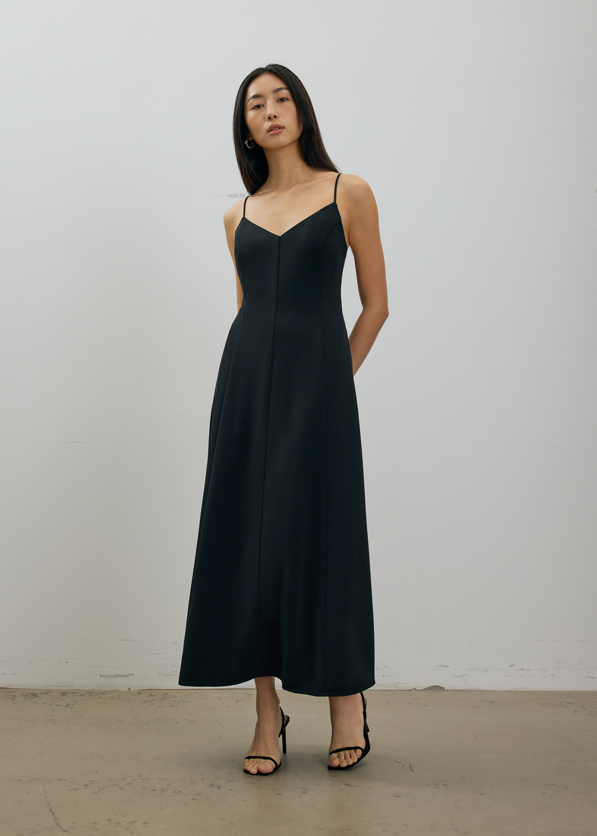 

Mara Padded Panelled A-line Maxi Dress-014-XL