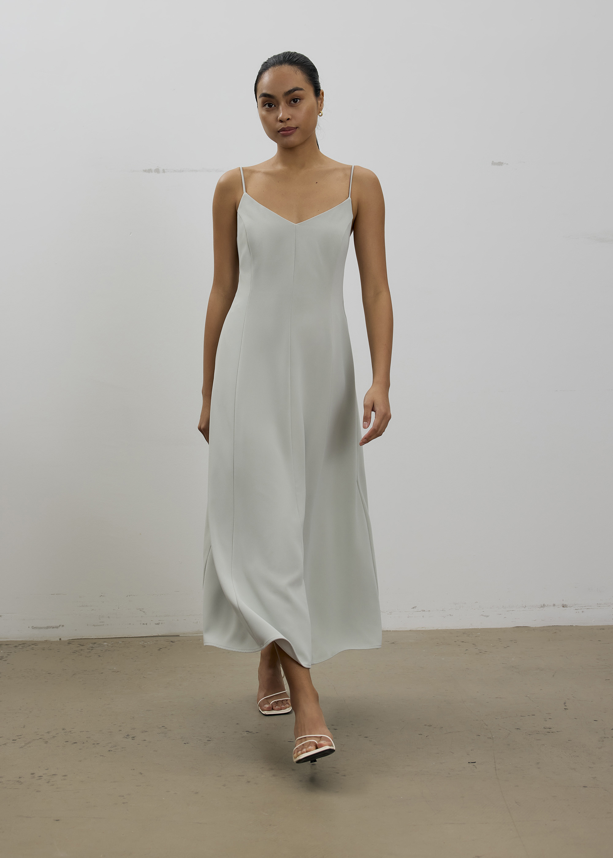 Mara Padded Panelled A-line Maxi Dress-441-XL
