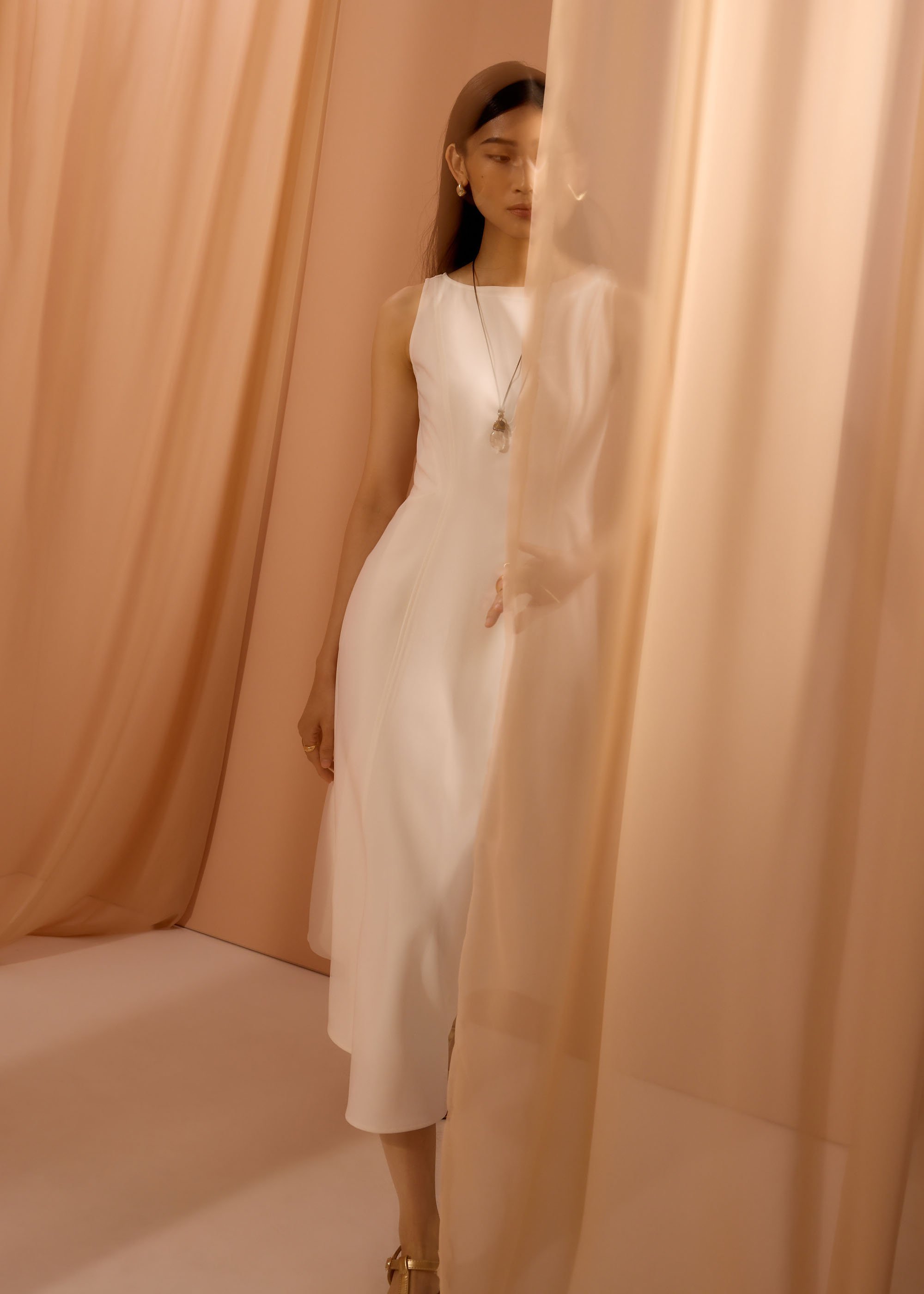 

Ling Belted Boat Neck Fit & Flare Midaxi Dress Love, Bonito