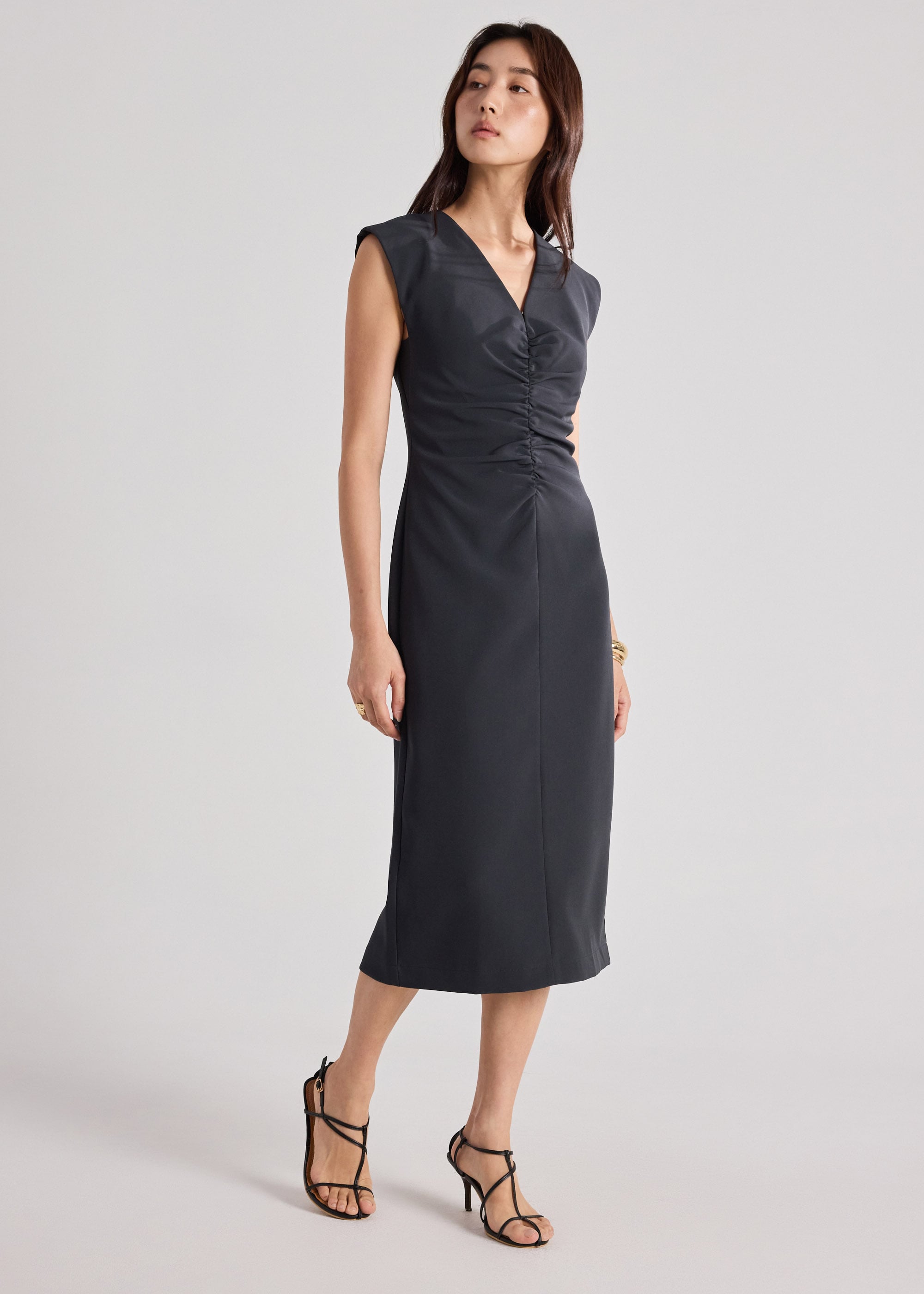Ruched Column Dress Love, Bonito: retailer-supplied image
