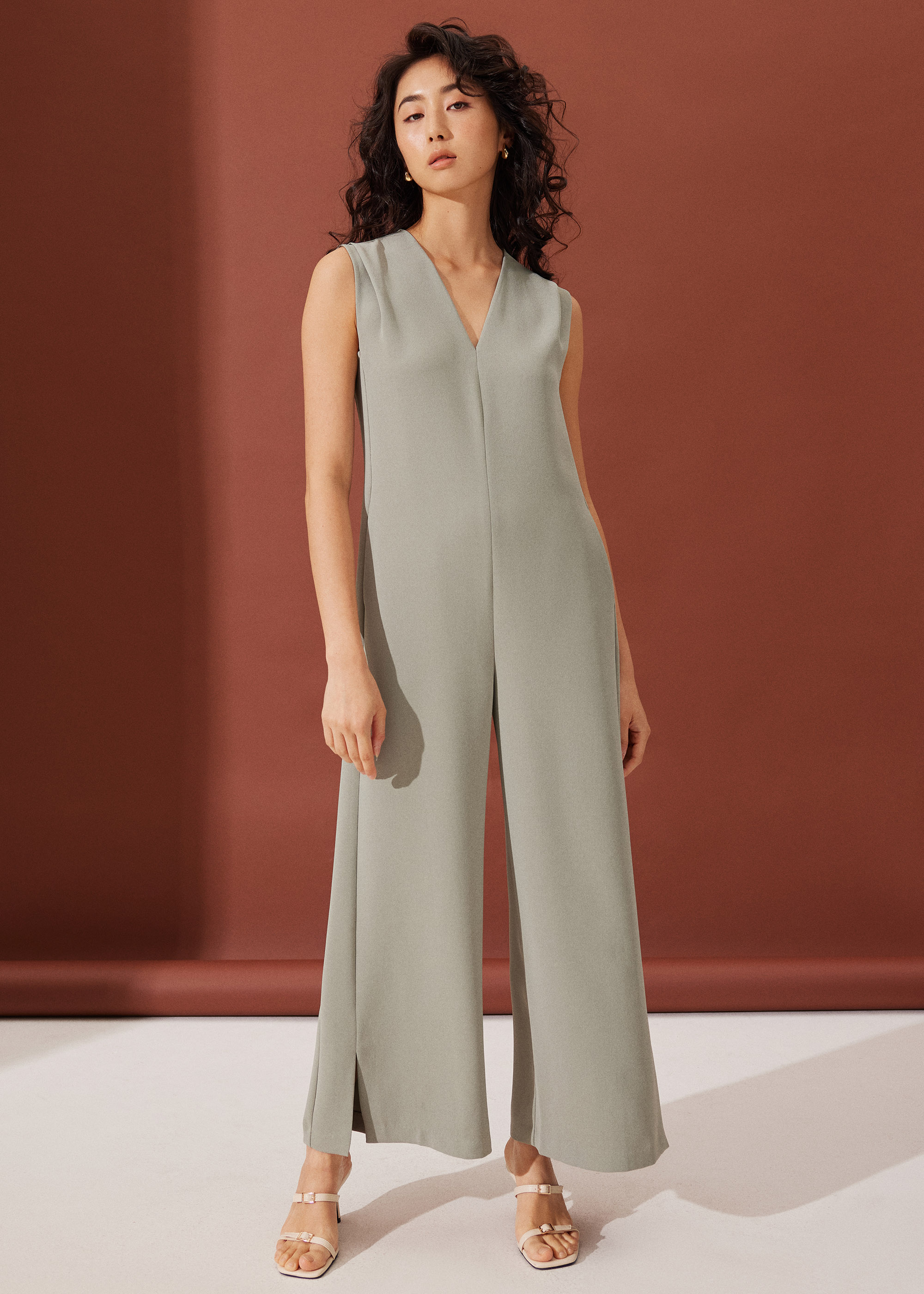 Leggy™ Iris Straight Leg Jumpsuit-154-L