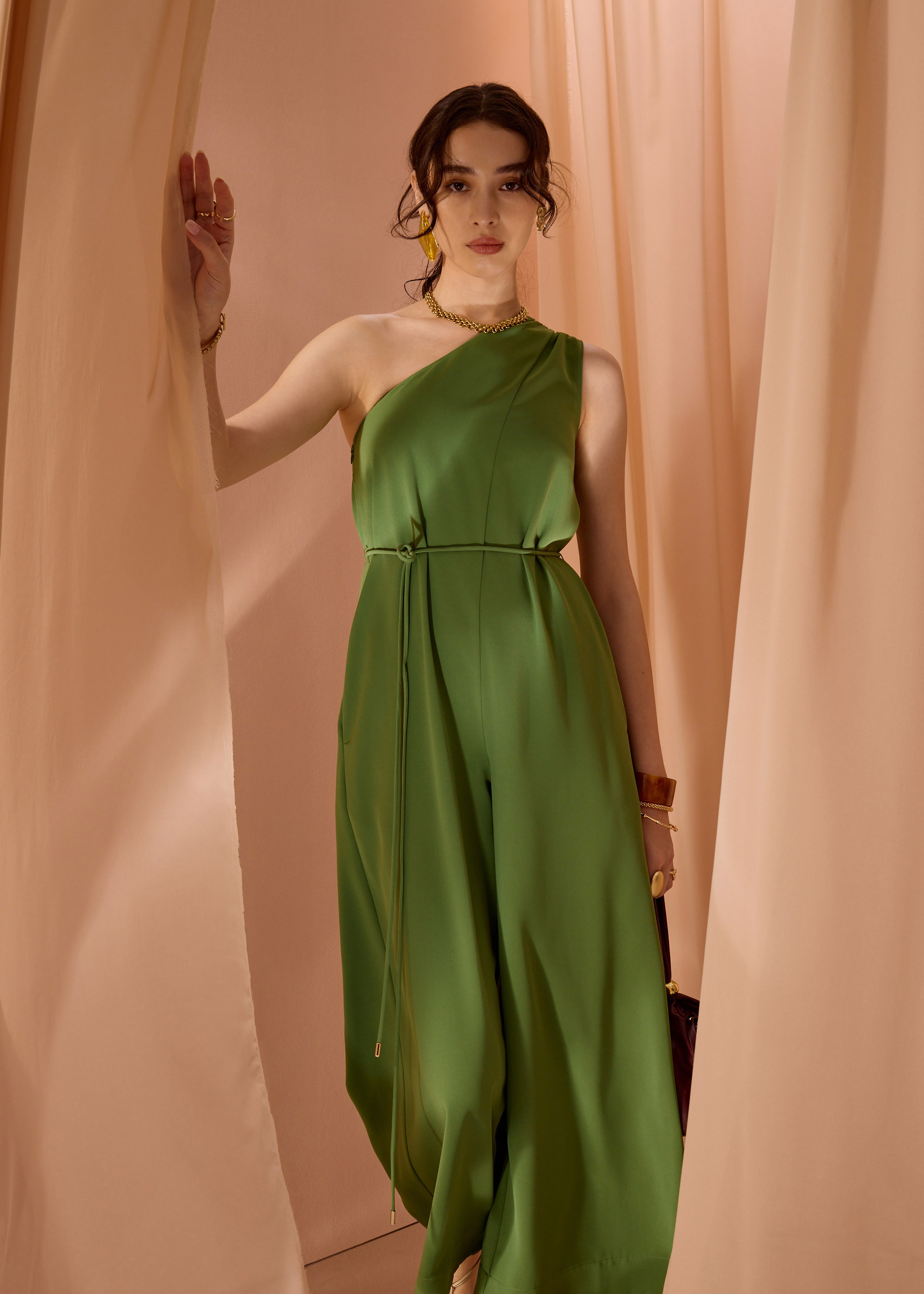 

Leggy™ Kanda Asymmetric Flare Jumpsuit