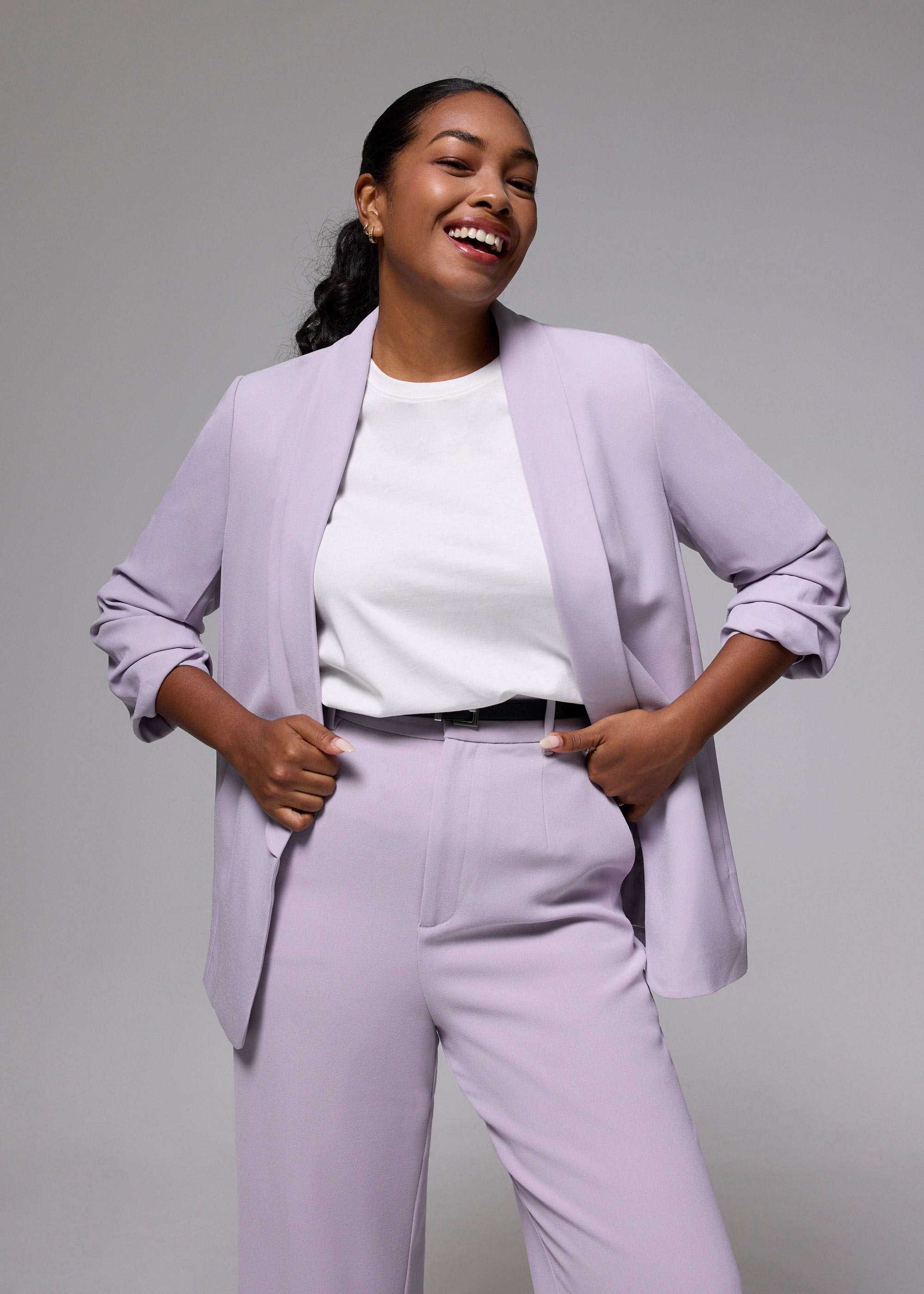

Mili Shawl Collared Blazer-039-L