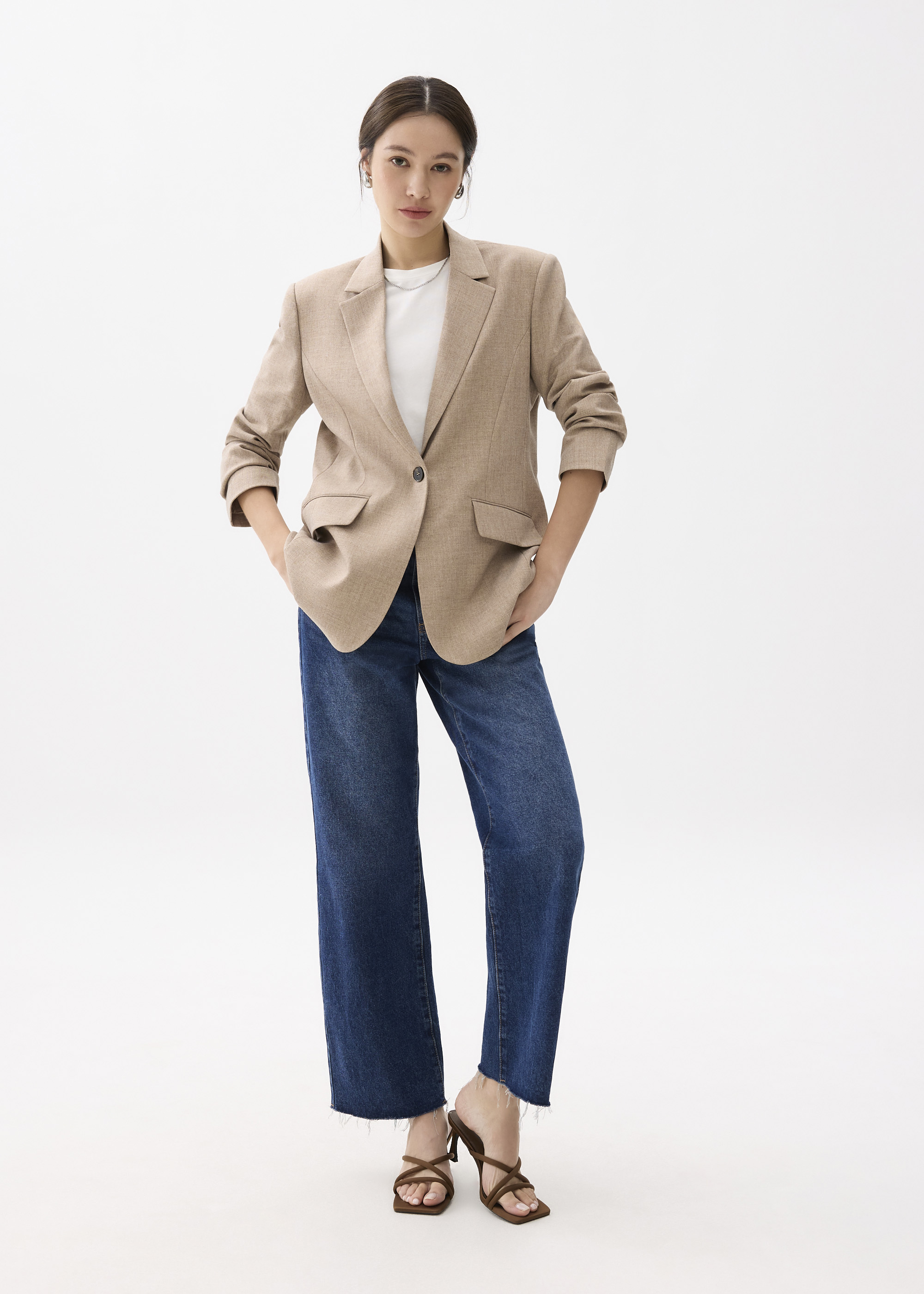 

RuchedReady® Rachel Melange Blazer-235-XXS