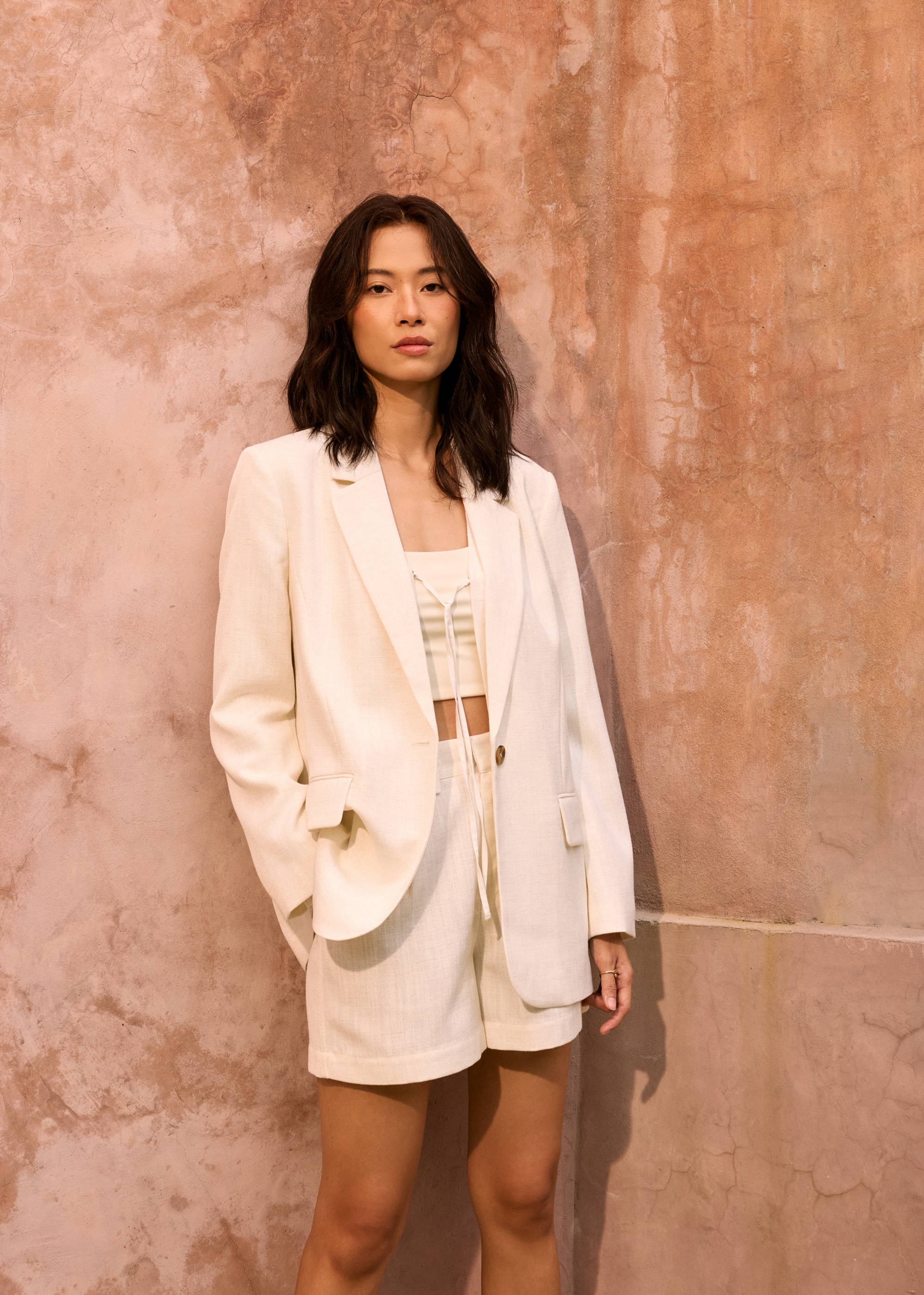 

RuchedReady® Rachel Summer Textured Blazer
