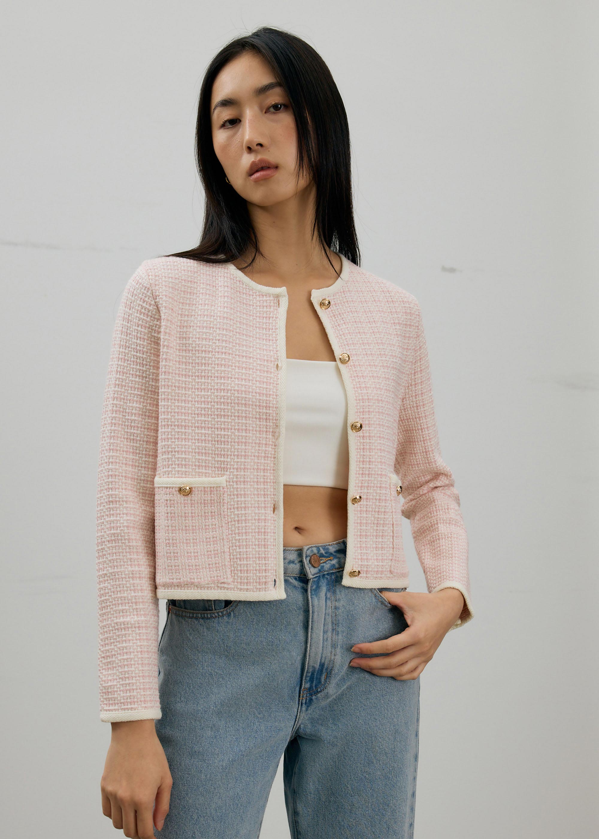 

Yohan Textured Knit Cardigan-442-L