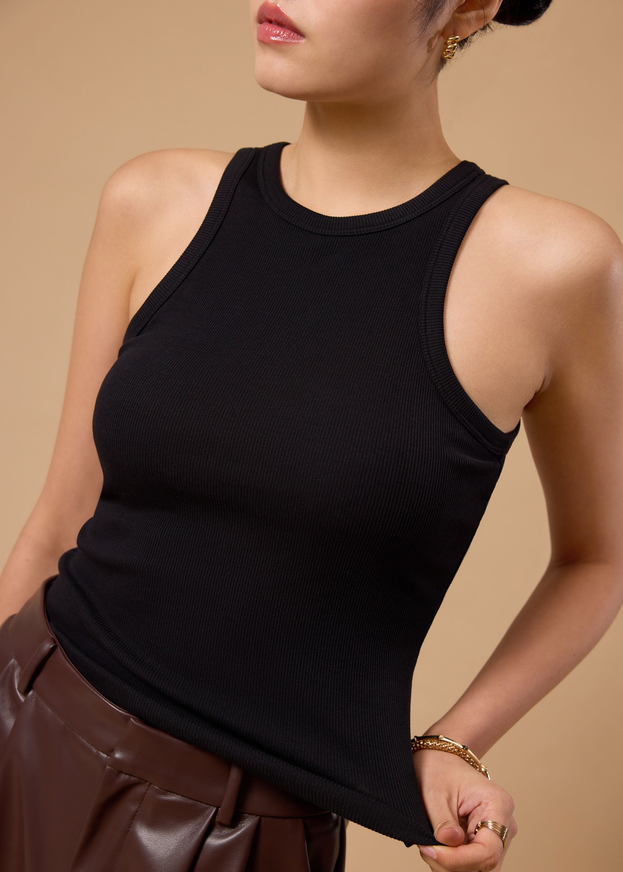 

BraFree by LB Malaya Jersey Racerback Tank Top Love, Bonito