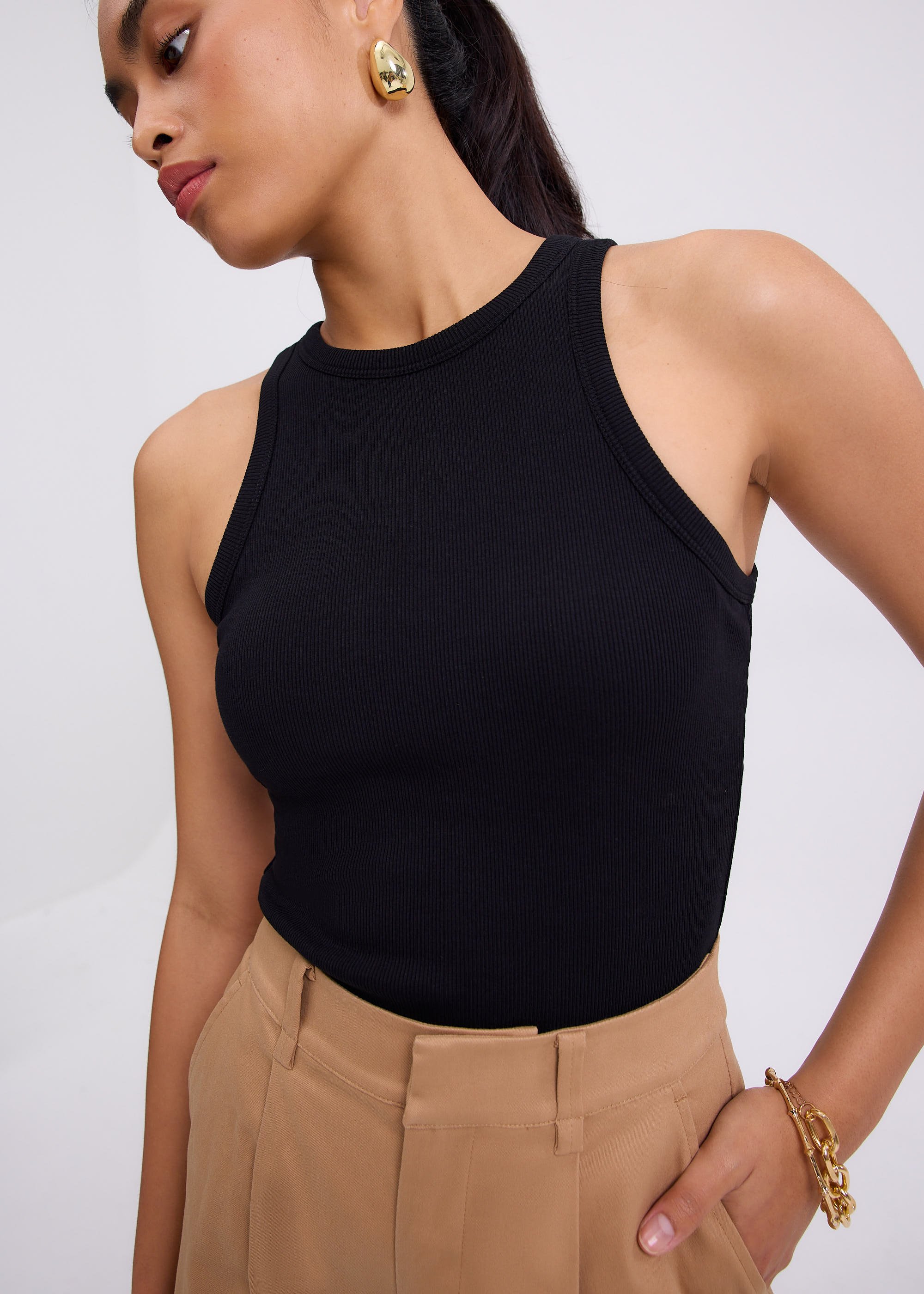 

Malaya Padded Jersey Racerback Tank Top Love, Bonito