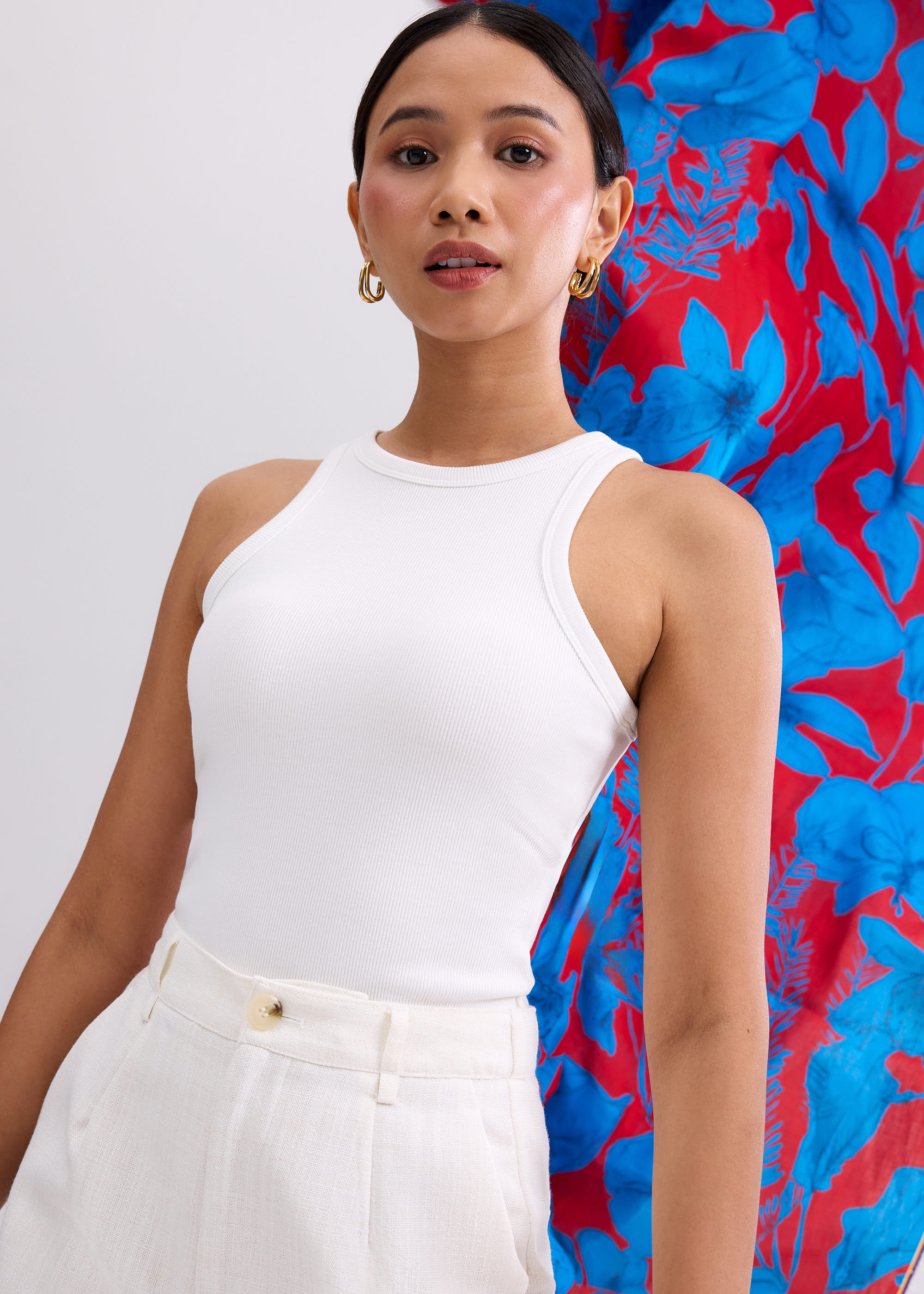 

Malaya Padded Jersey Racerback Tank Top