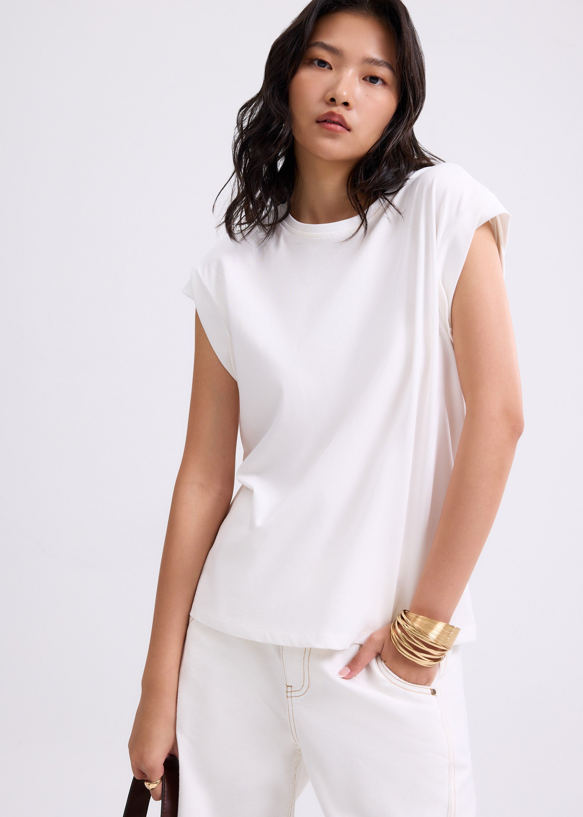 

Gia Relaxed Jersey Muscle Tee