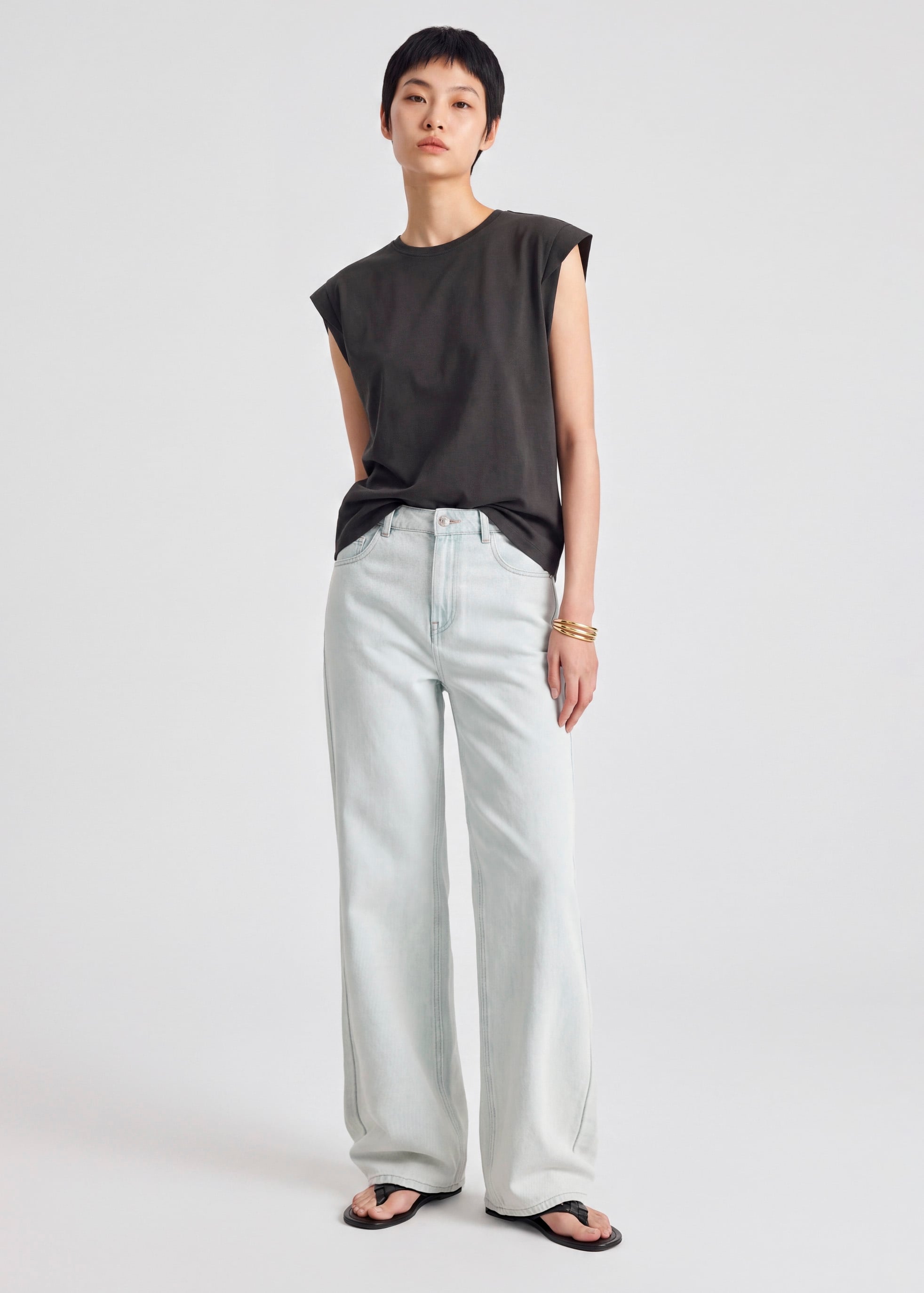 Gia Relaxed Jersey Muscle Tee Love, Bonito: retailer-supplied image