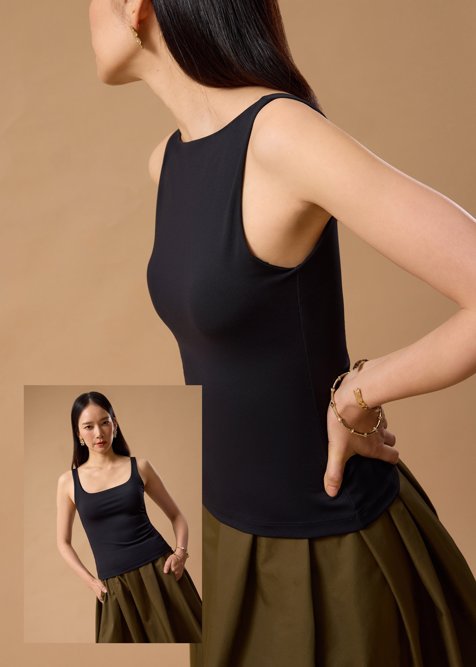 

Sehar Padded Multi-way Jersey Fitted Tee Love, Bonito