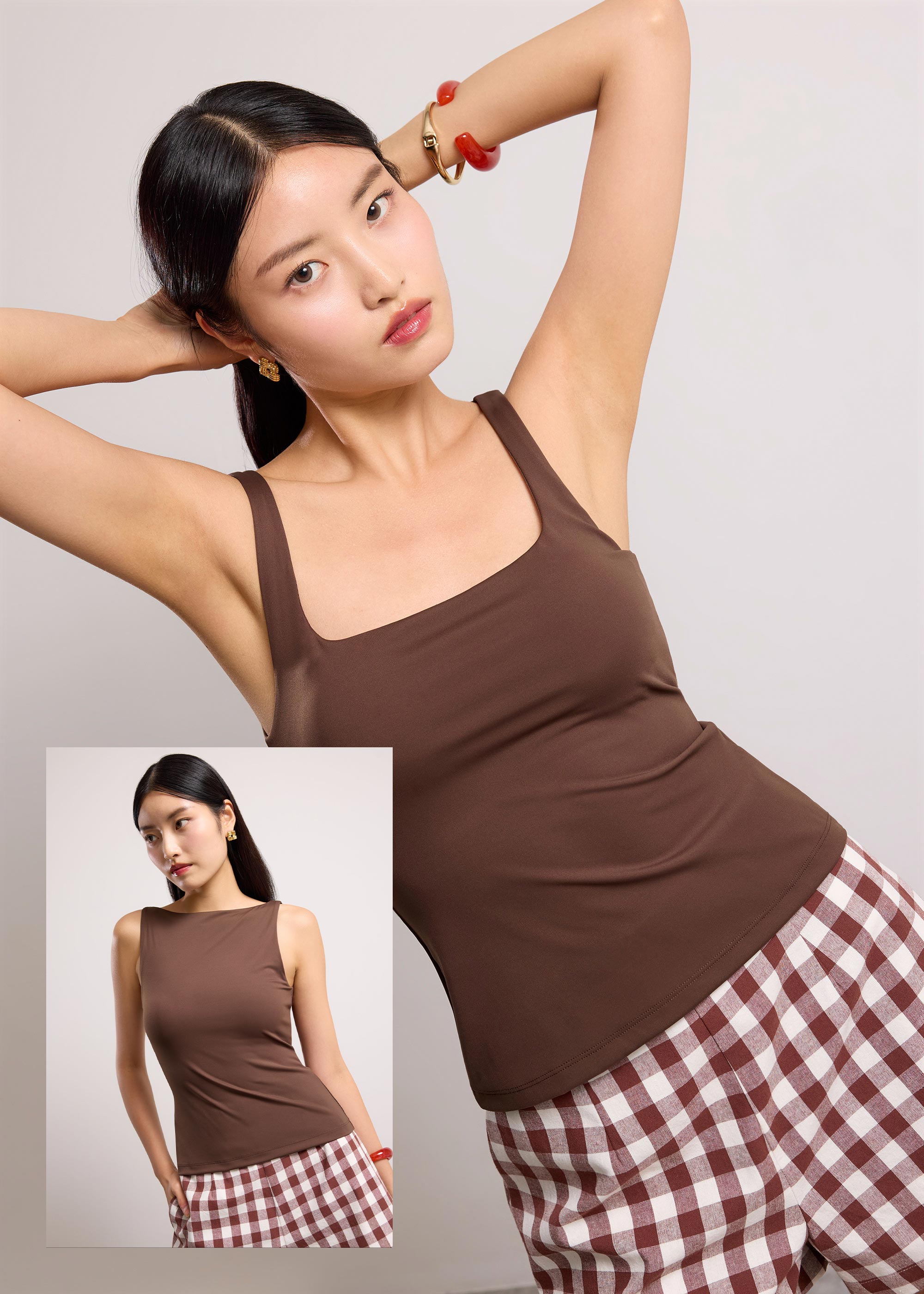 

Sehar Padded Multi-way Jersey Fitted Tee Love, Bonito