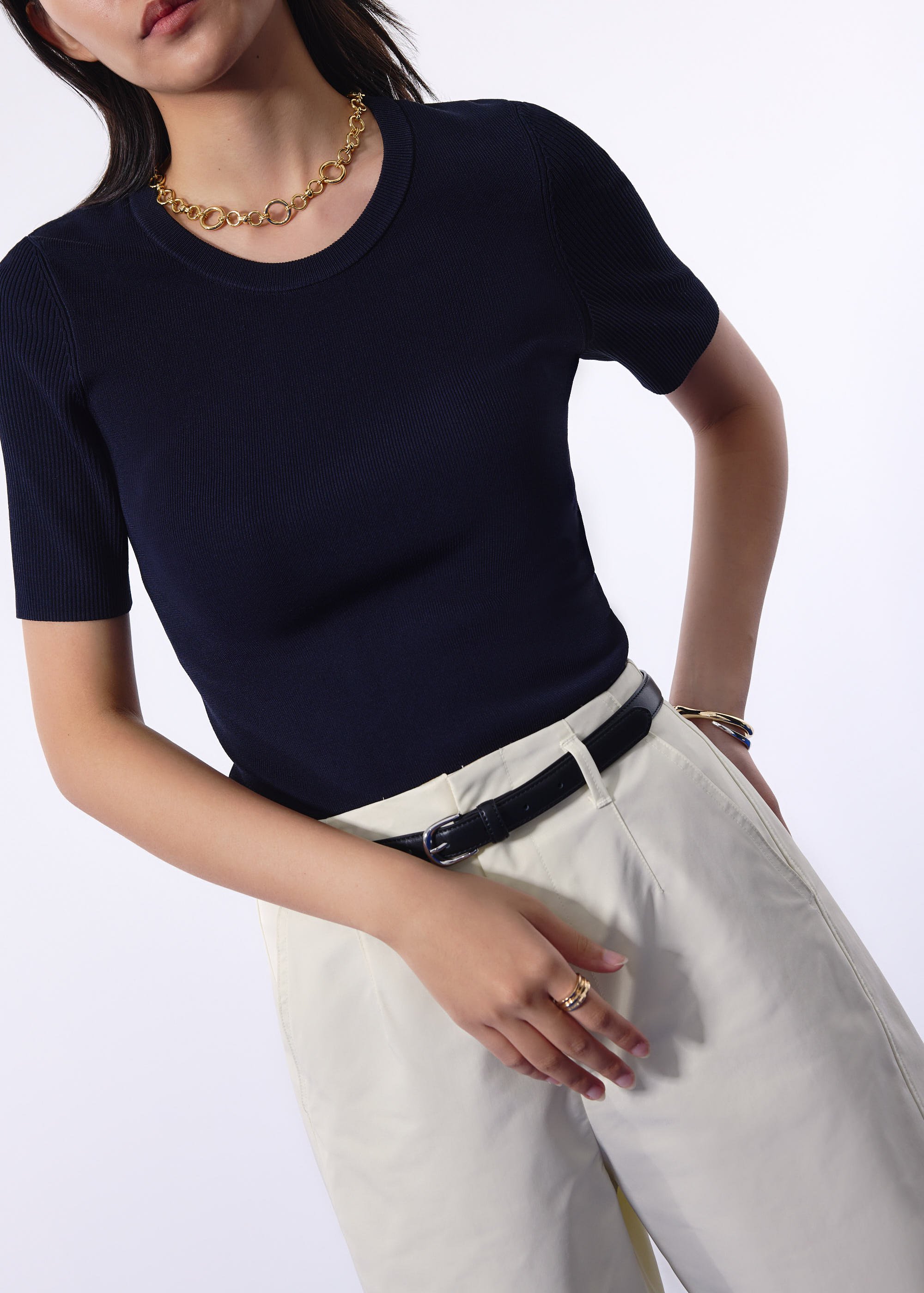 

Charlie Knit Round Neck Top Love, Bonito