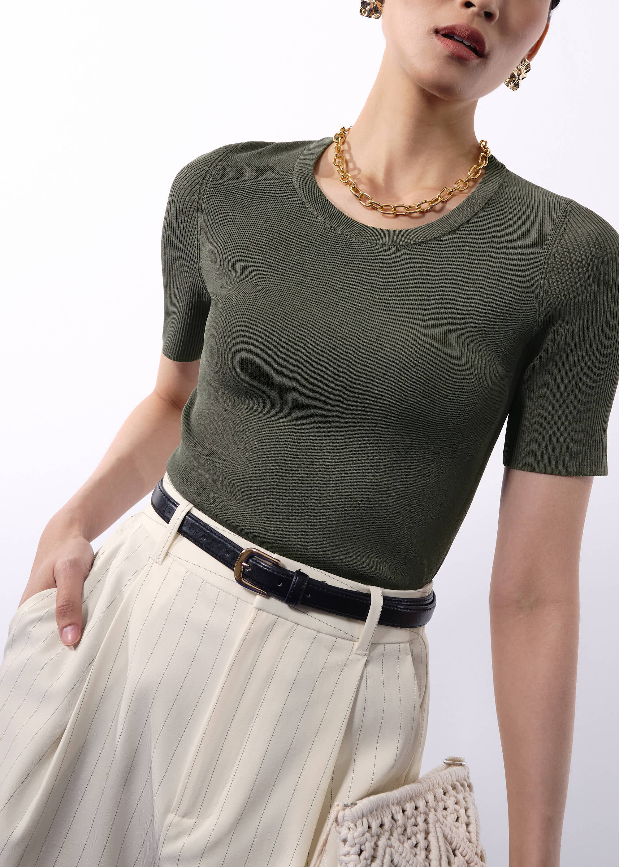 

Charlie Knit Round Neck Top Love, Bonito