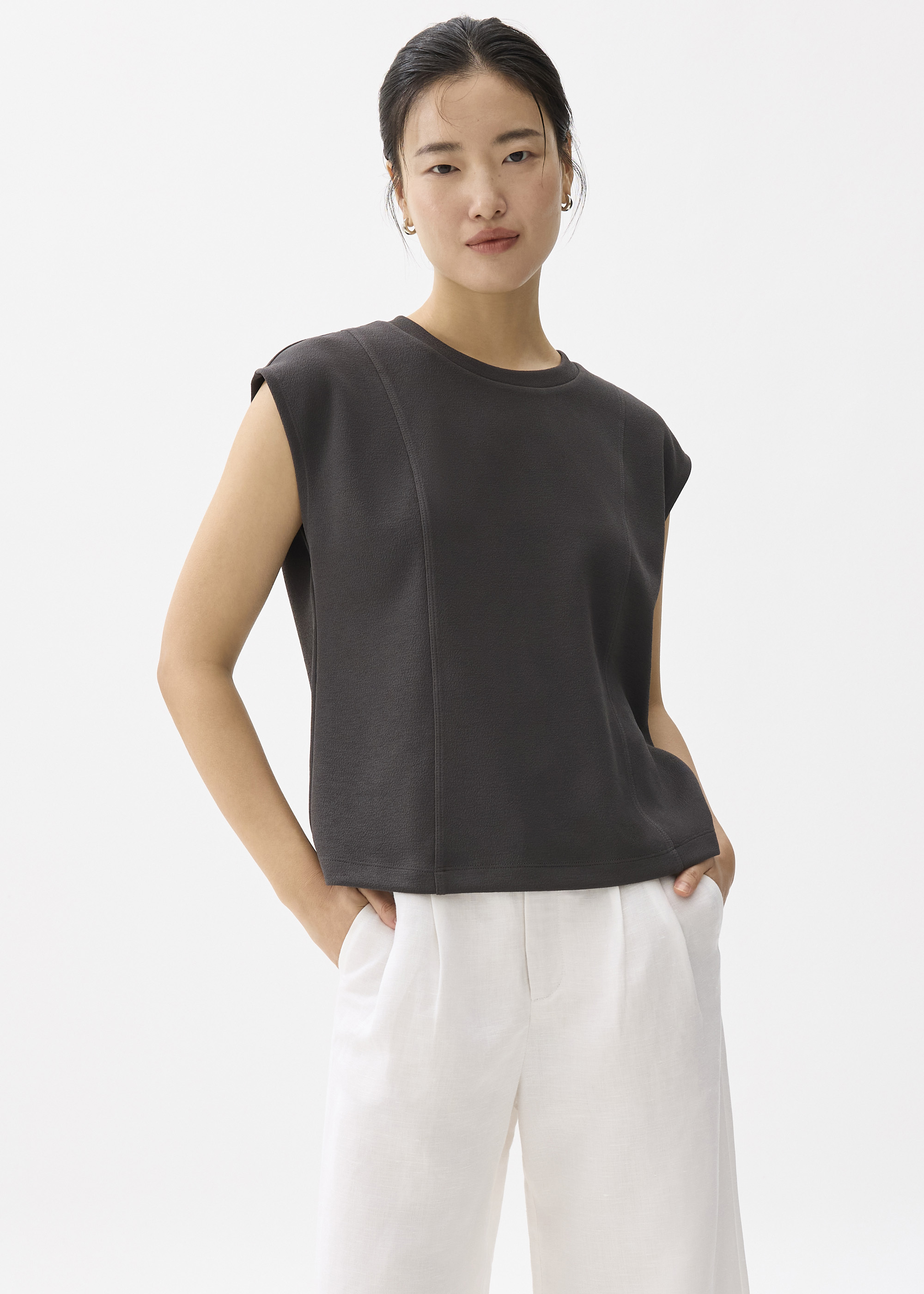 

Relaxed Round Neck Boxy Tee-171-L