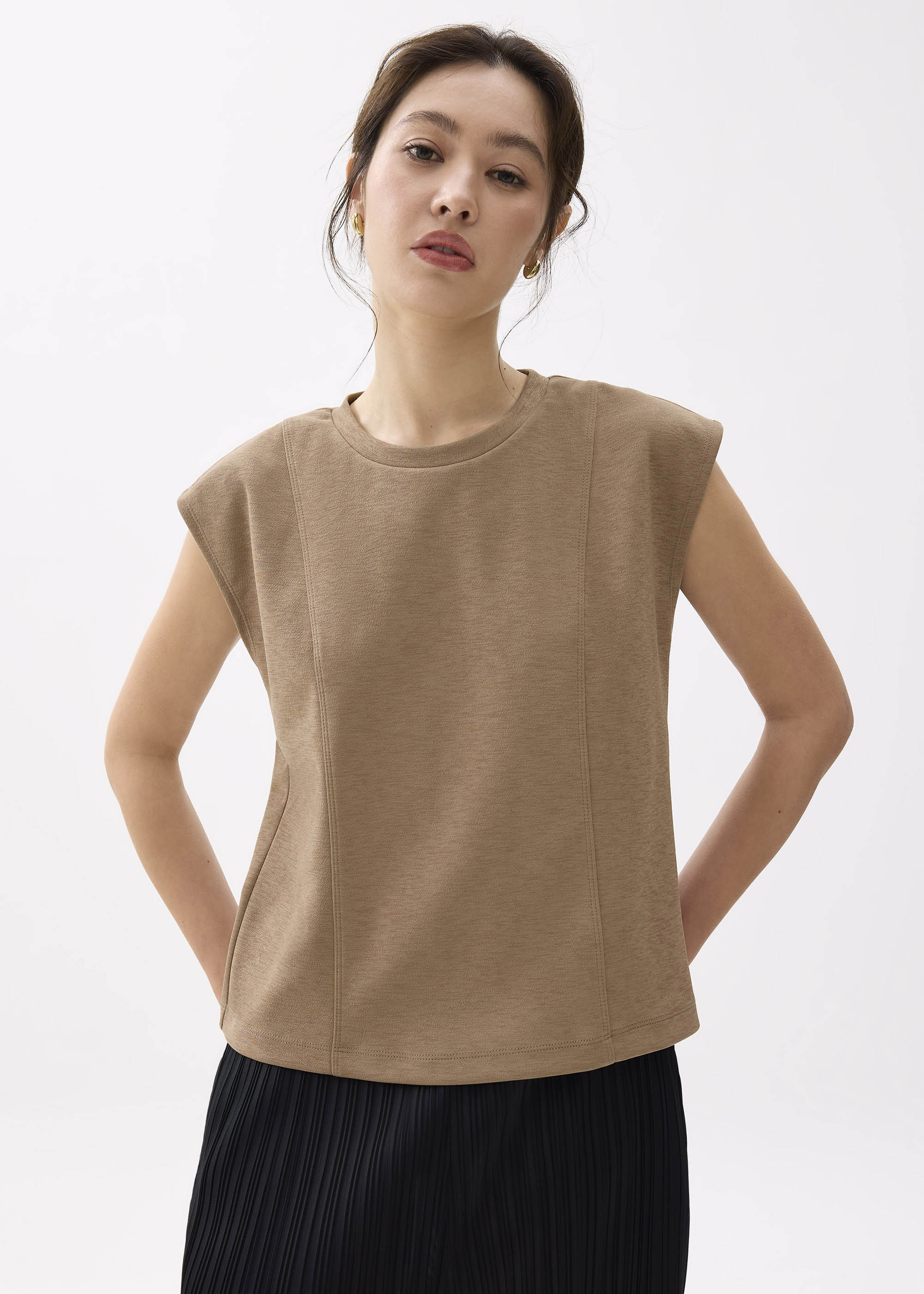 

Relaxed Round Neck Boxy Tee-270-L