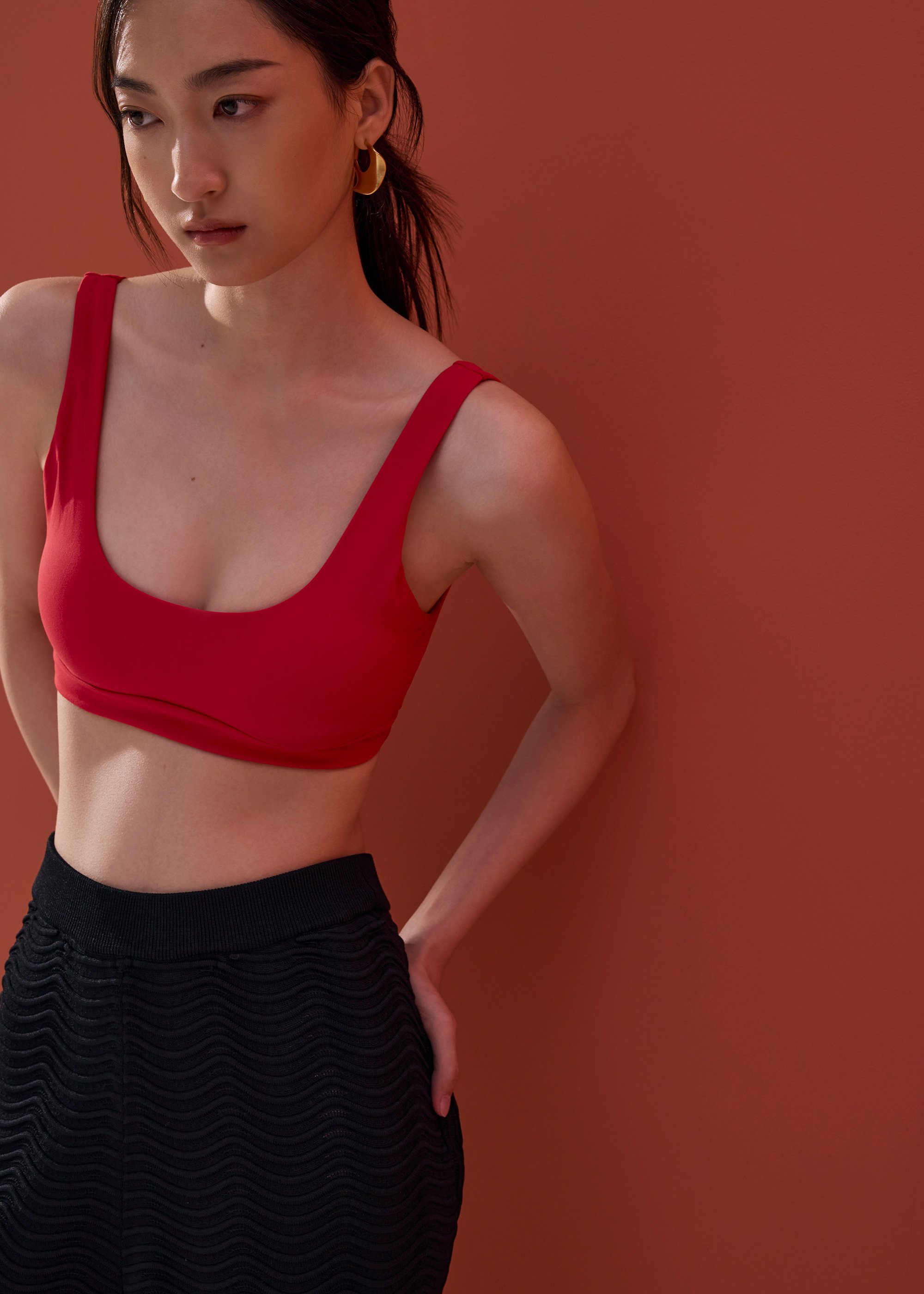 

Padded Jersey Scoop Neck Bra Top Love, Bonito
