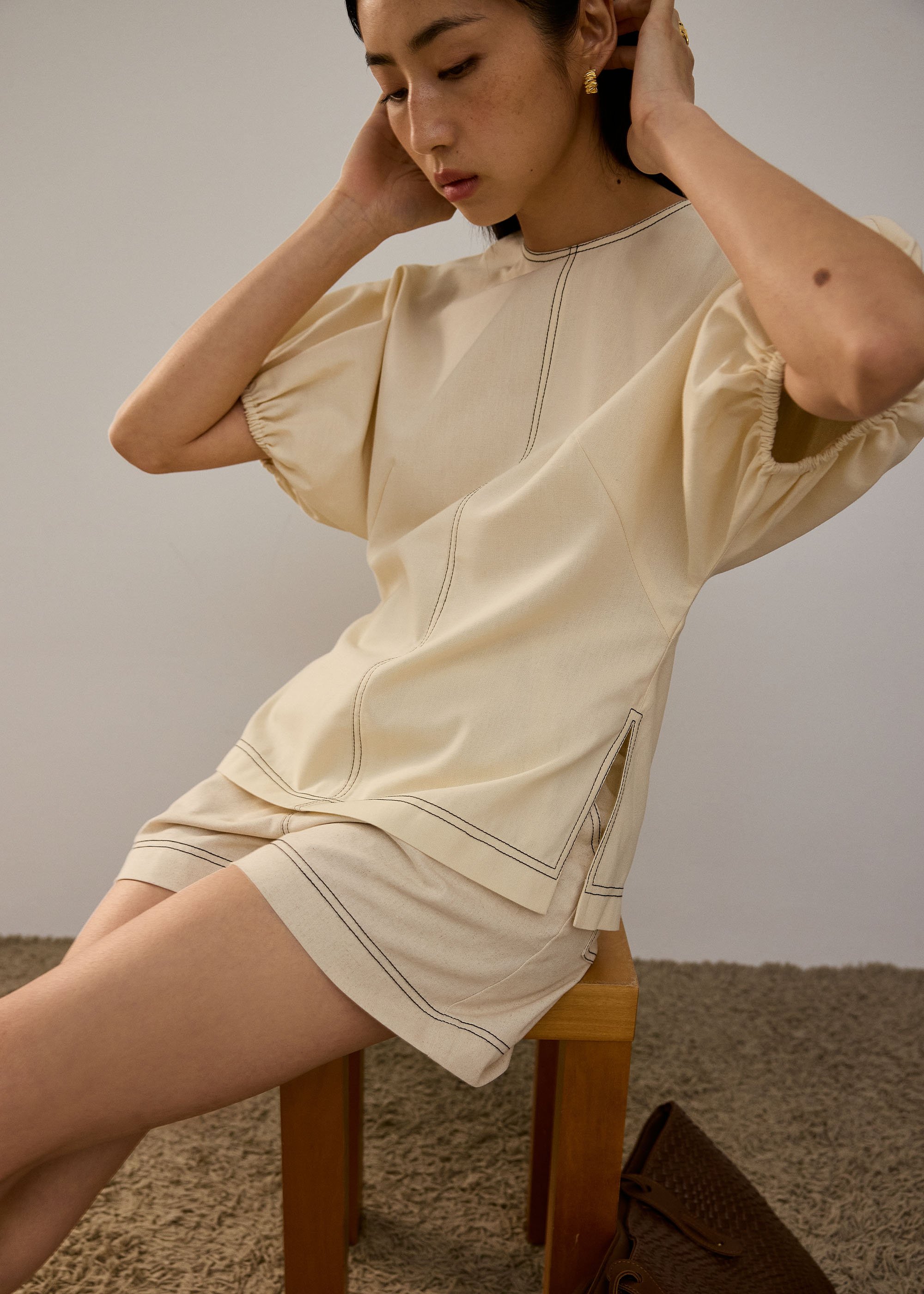 

Round Neck Batwing Tunic Top Love, Bonito
