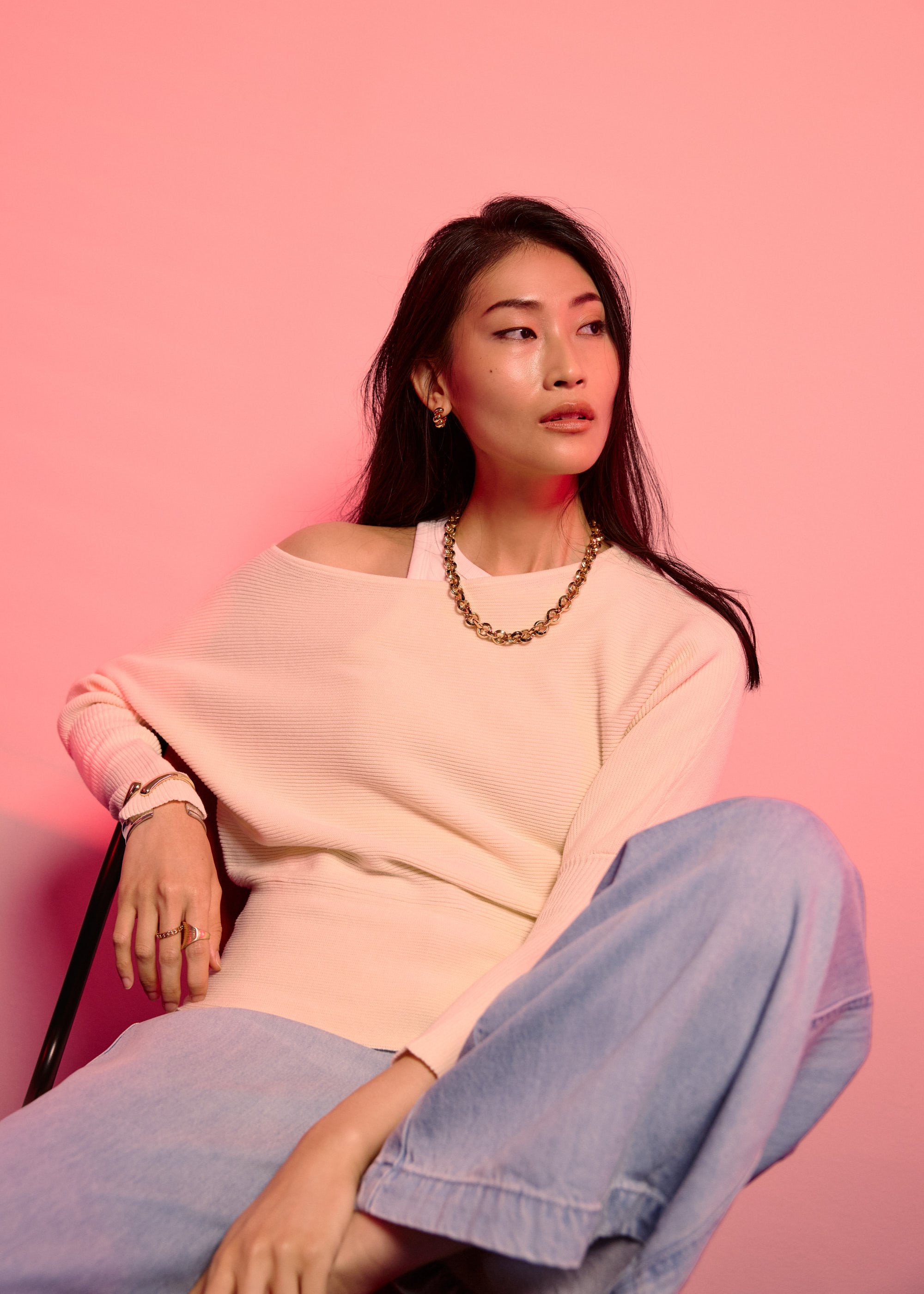 

Knit Asymmetric Puff Sleeve Top Love, Bonito