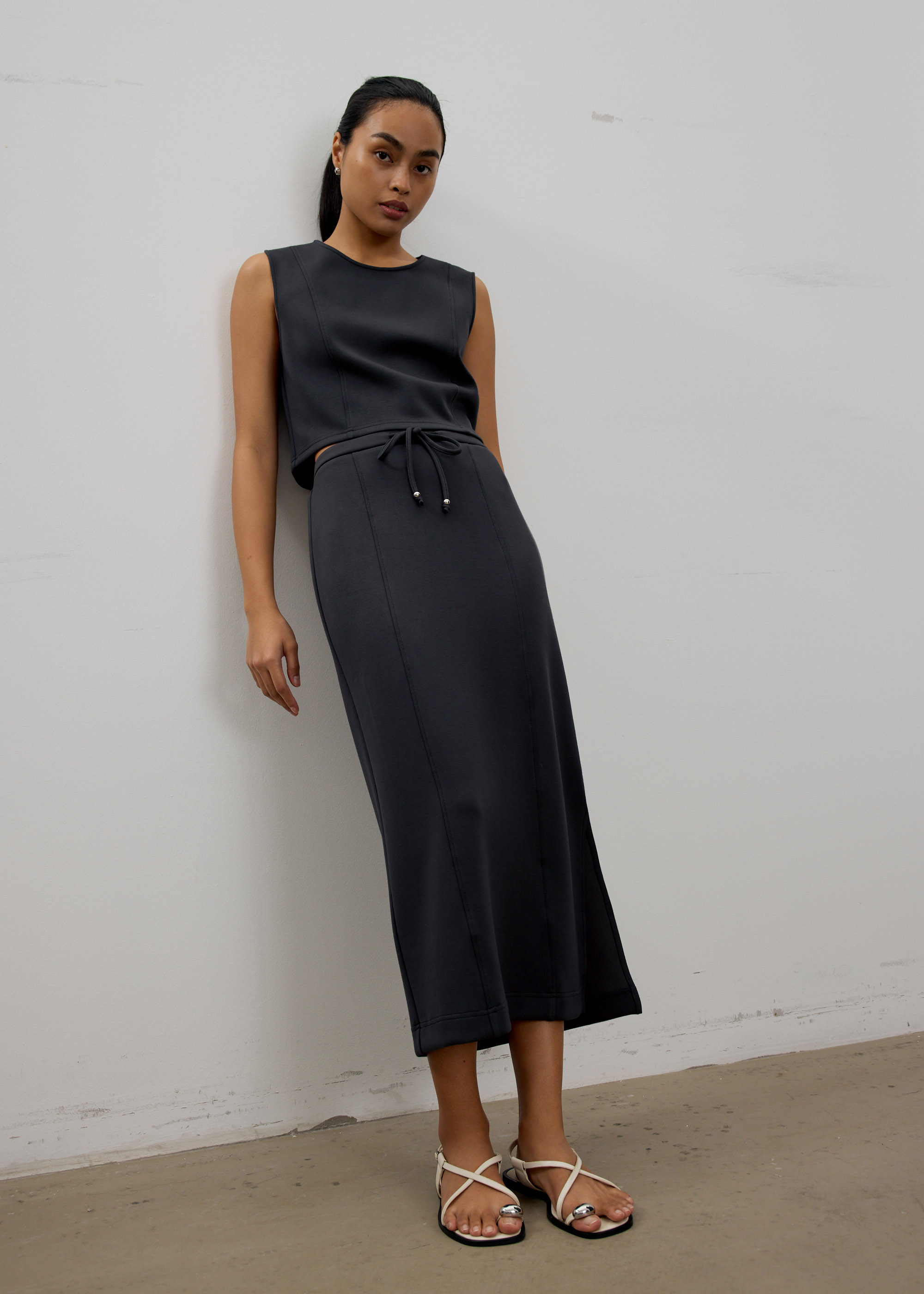 

Neoprene High Waist Column Midaxi Skirt