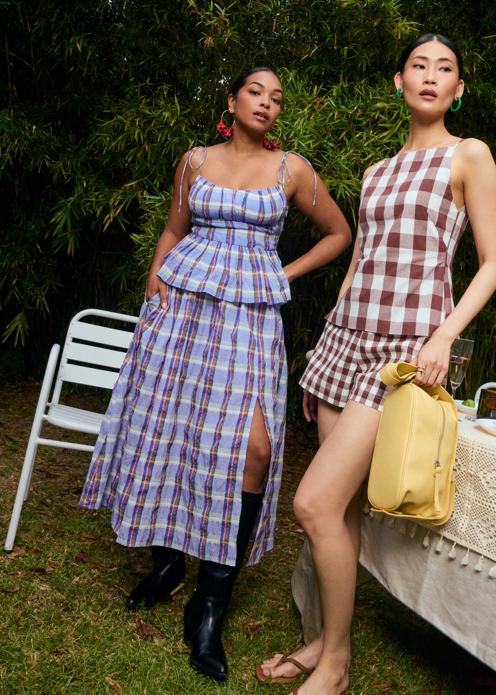 

Crinkled Plaid High Waist Flare Midaxi Skirt Love, Bonito