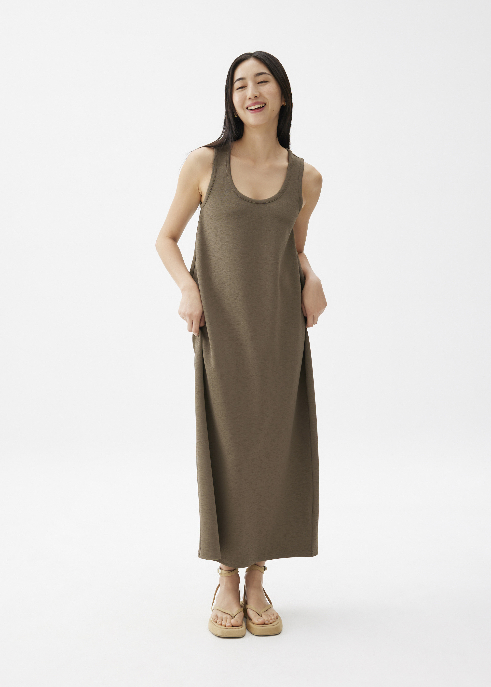 

Reversible Neoprene Cocoon Midaxi Dress-235-XL