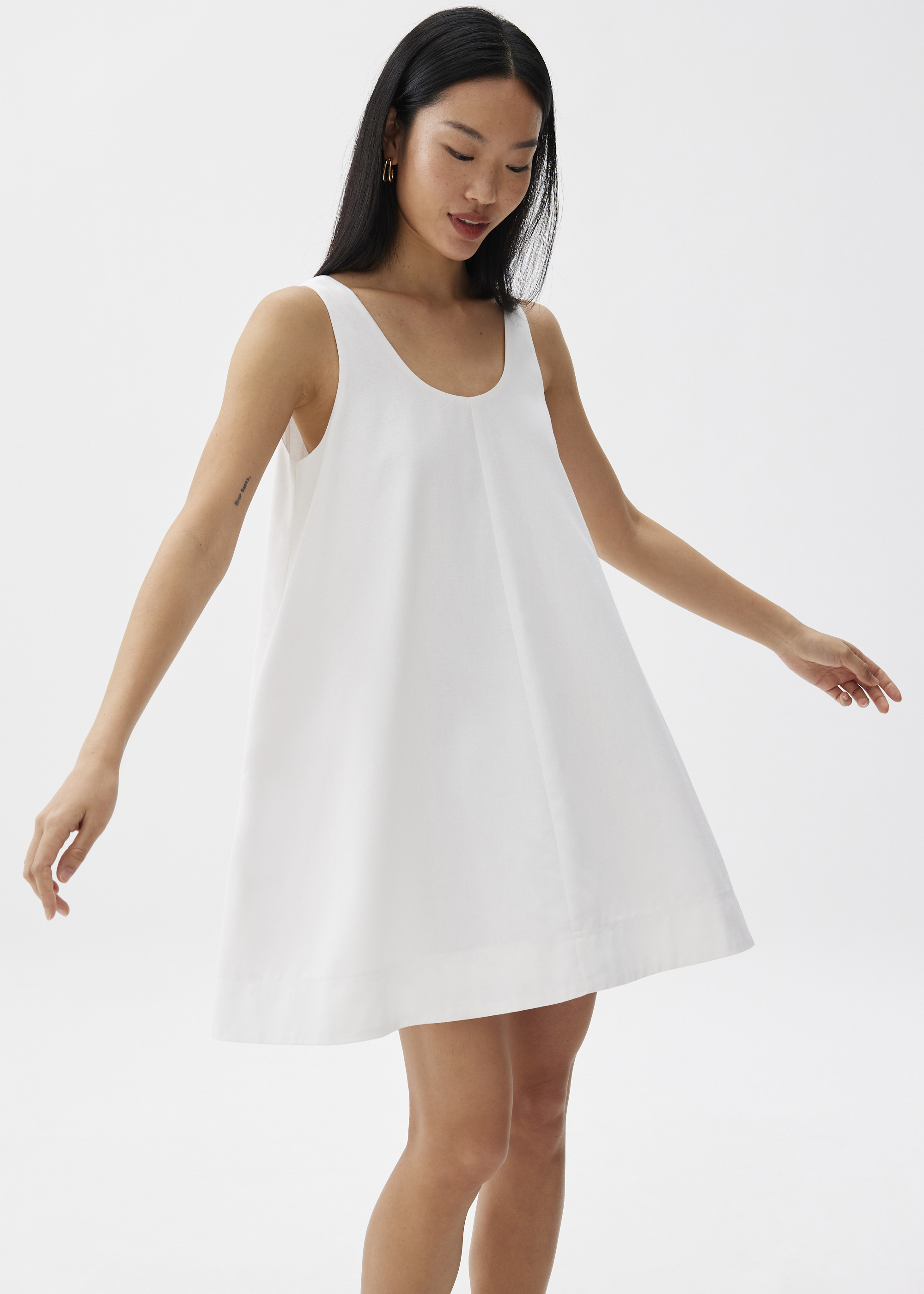 

Linen Swing Mini Dress-031-XL