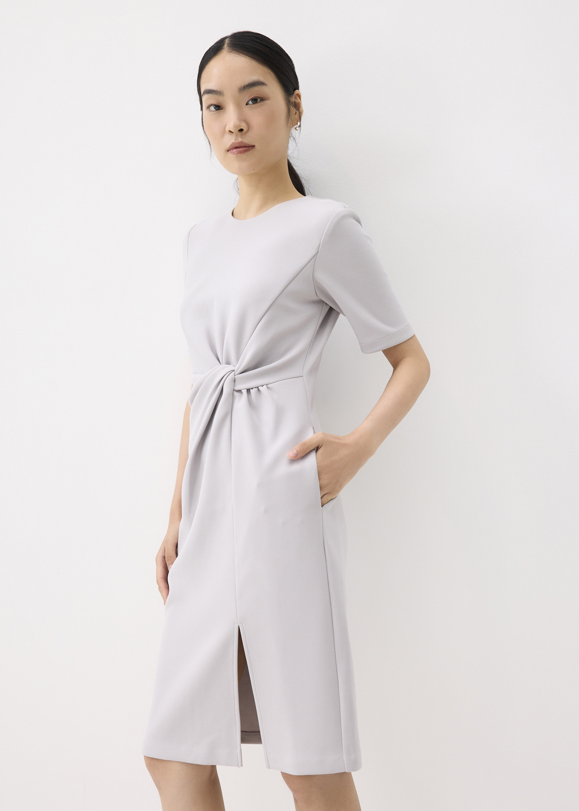 

Front Twist Column Midi Dress-245-M