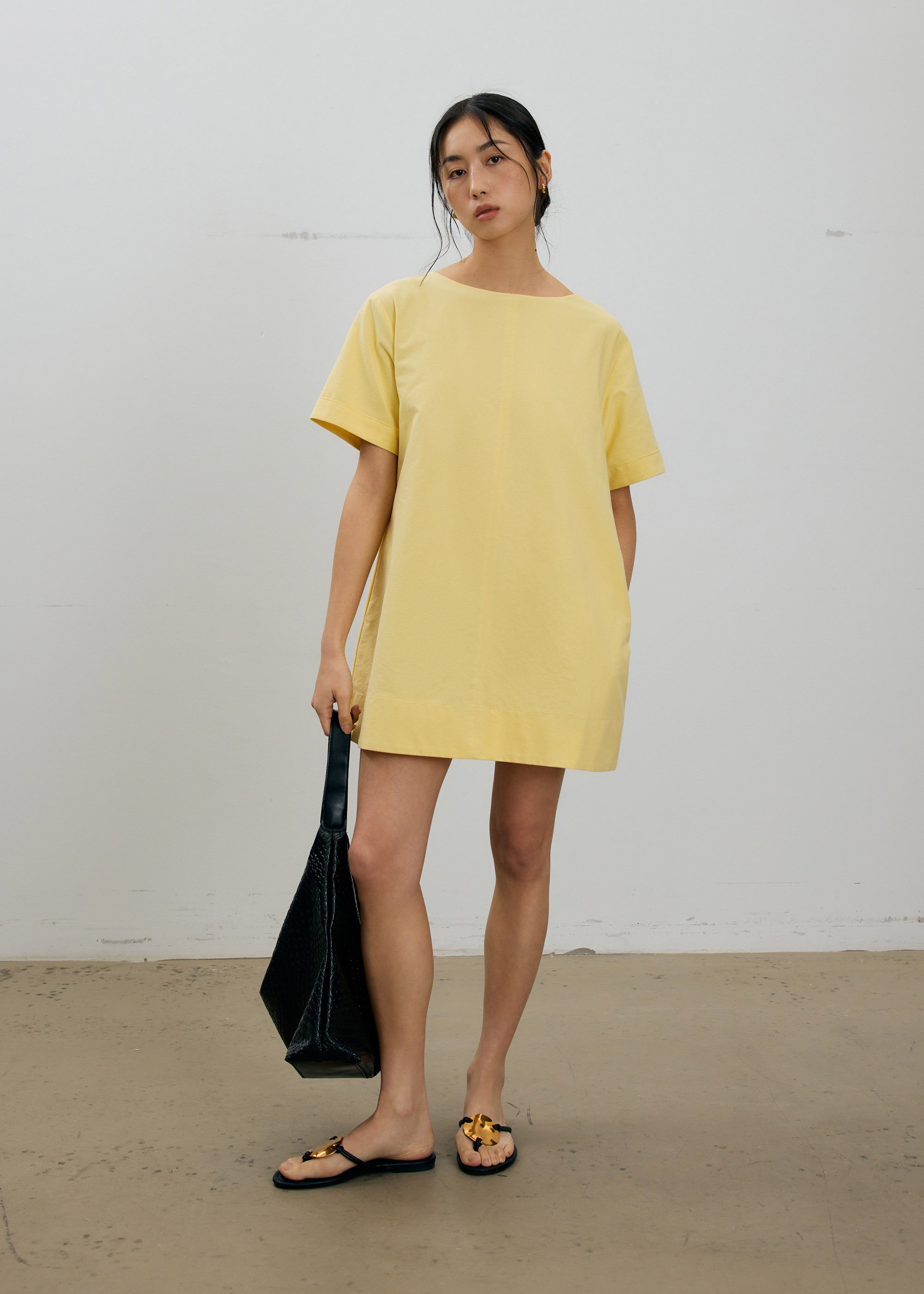

Boxy Boat Neck Mini Dress Love, Bonito