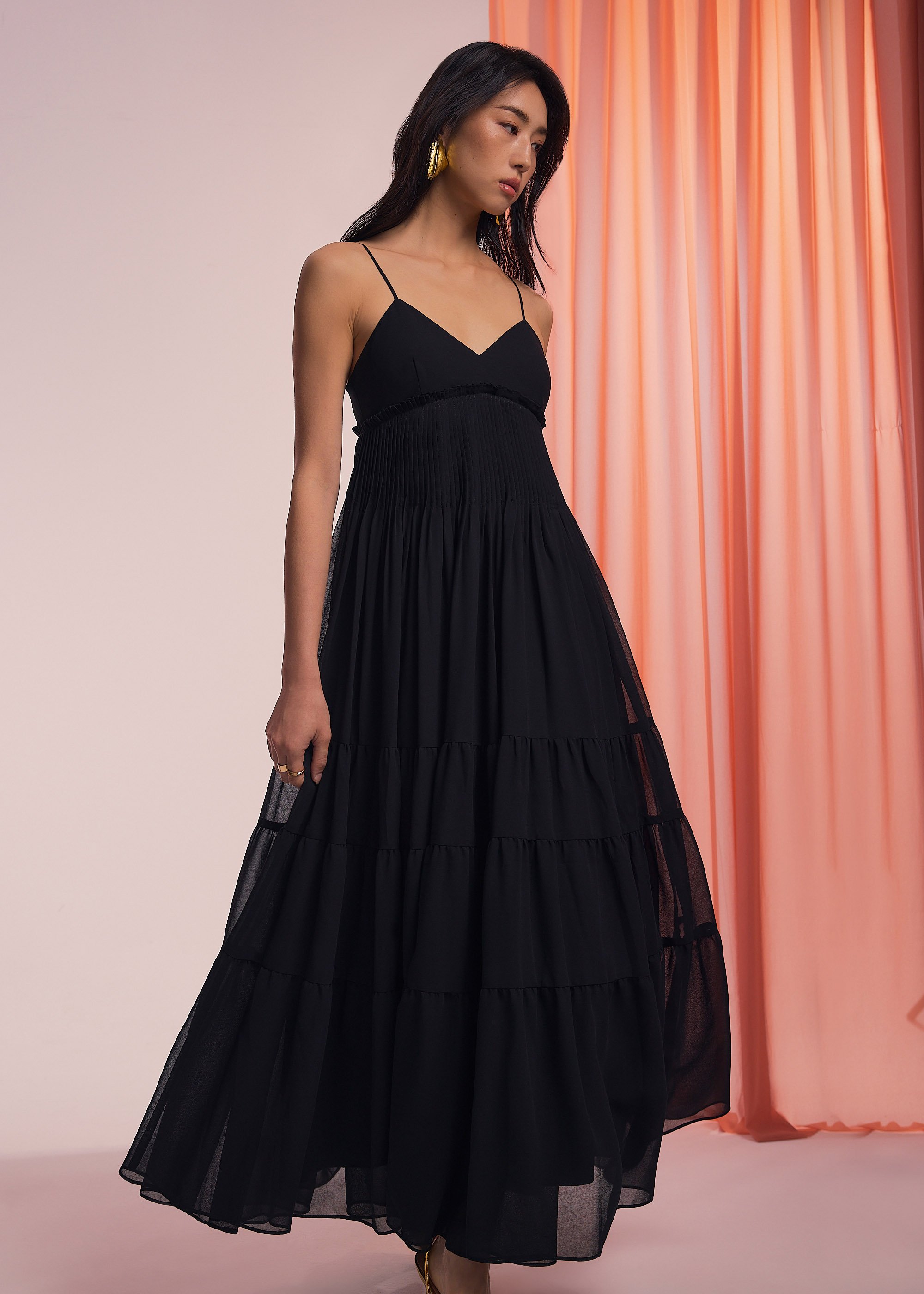 

Padded Sheer Fit & Flare Floor Length Dress Love, Bonito