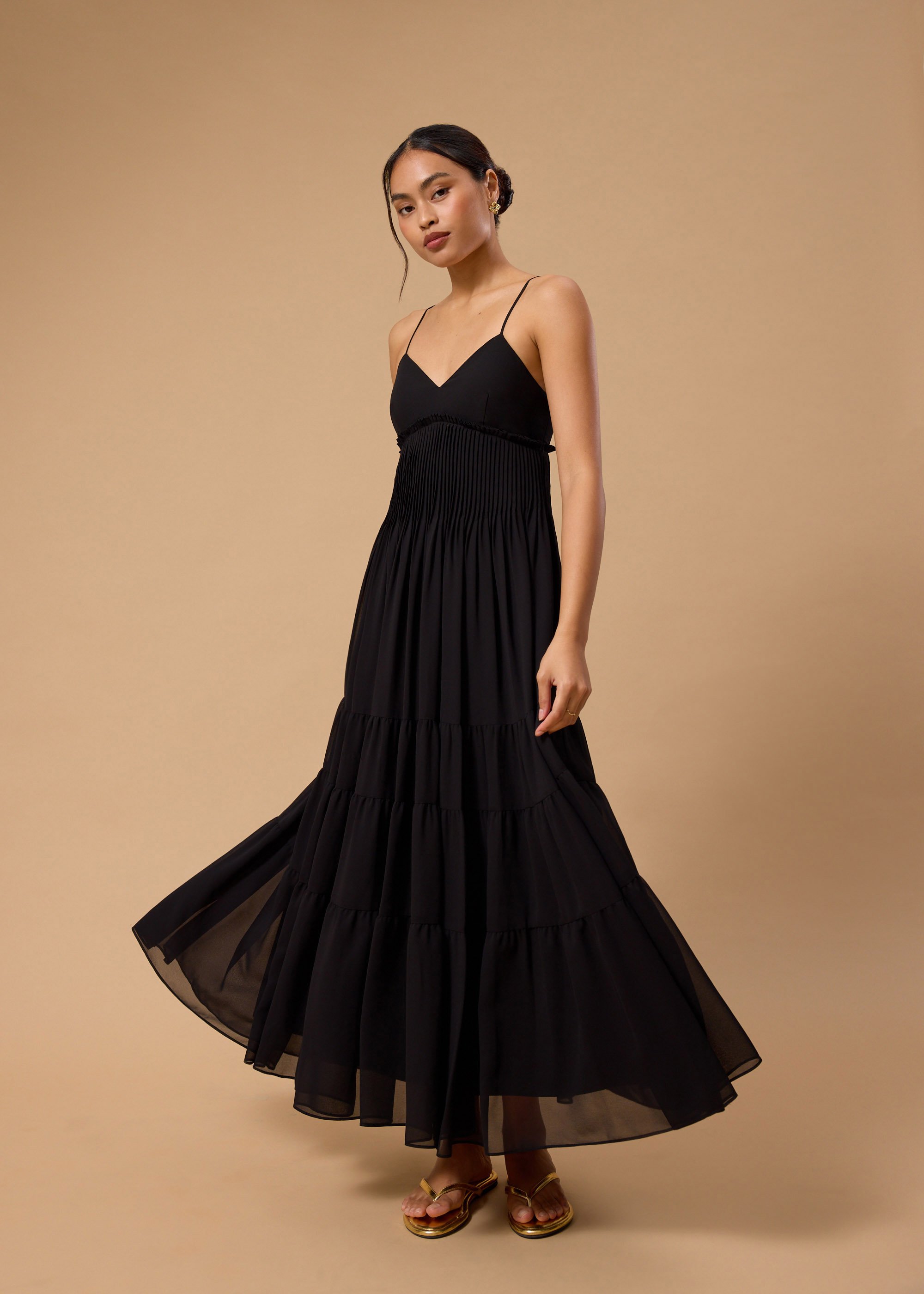 

BraFree by LB Sheer Fit & Flare Floor Length Dress Love, Bonito